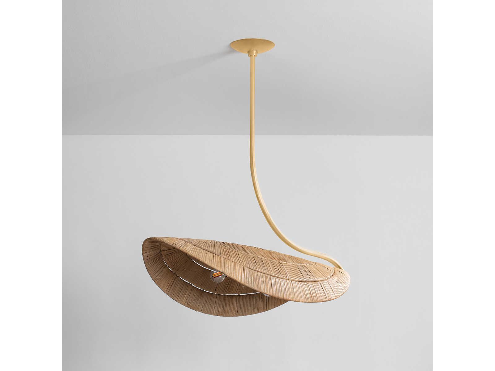 Corbett Lighting Medea 4-Light Gold Leaf Linear Island Pendant