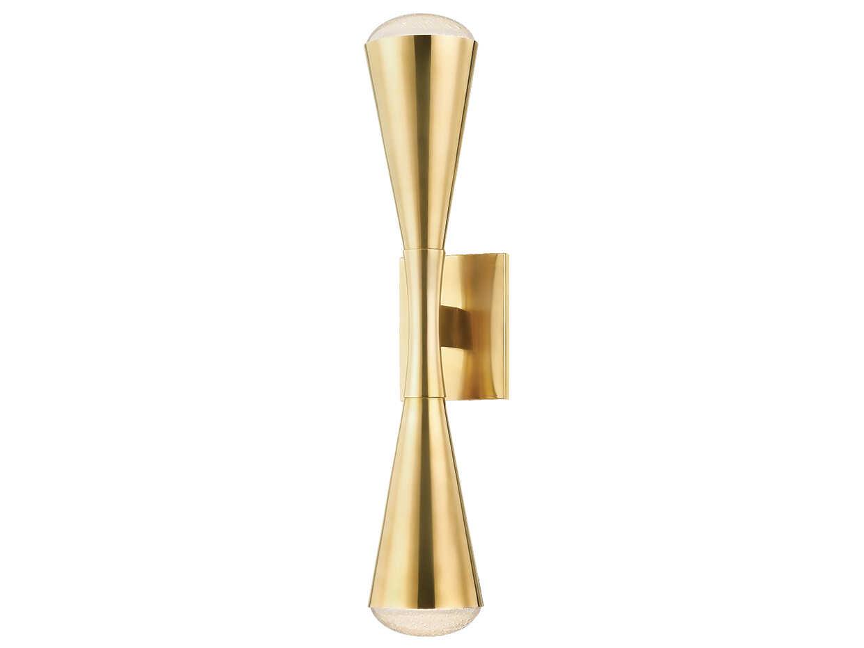 Corbett Lighting Barcelona 2-Light Vintage Brass Wall Sconce