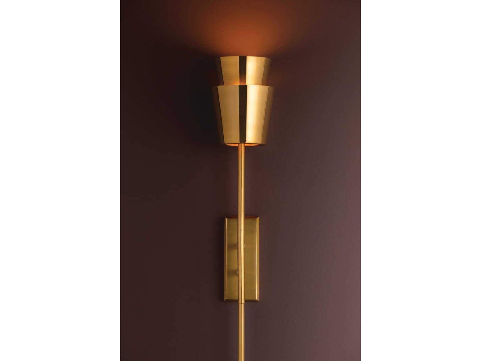 Corbett Lighting 1-Light Vintage Brass Wall Sconce