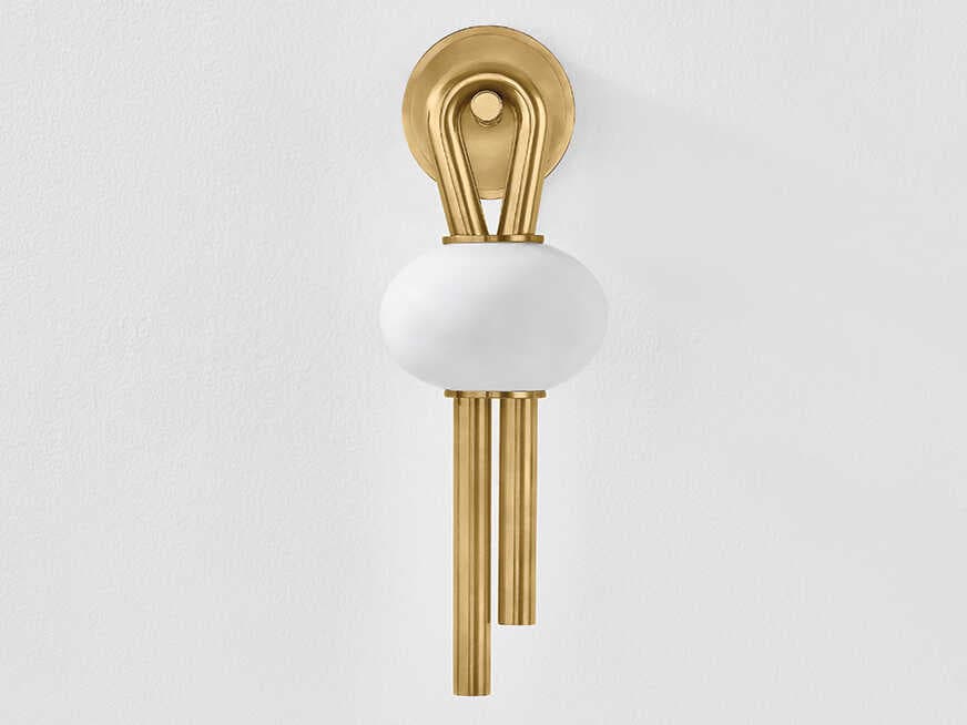 Corbett Lighting 1-Light Vintage Brass Wall Sconce