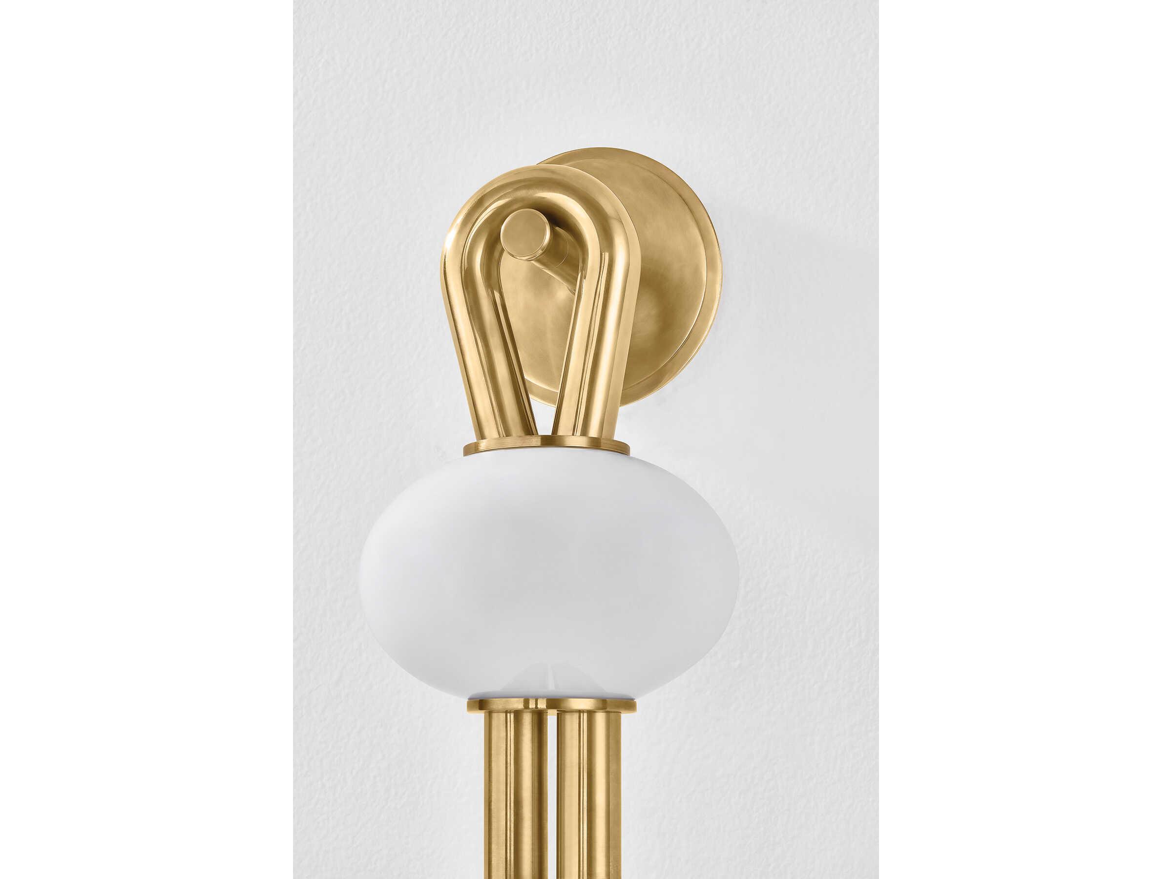 Corbett Lighting 1-Light Vintage Brass Wall Sconce