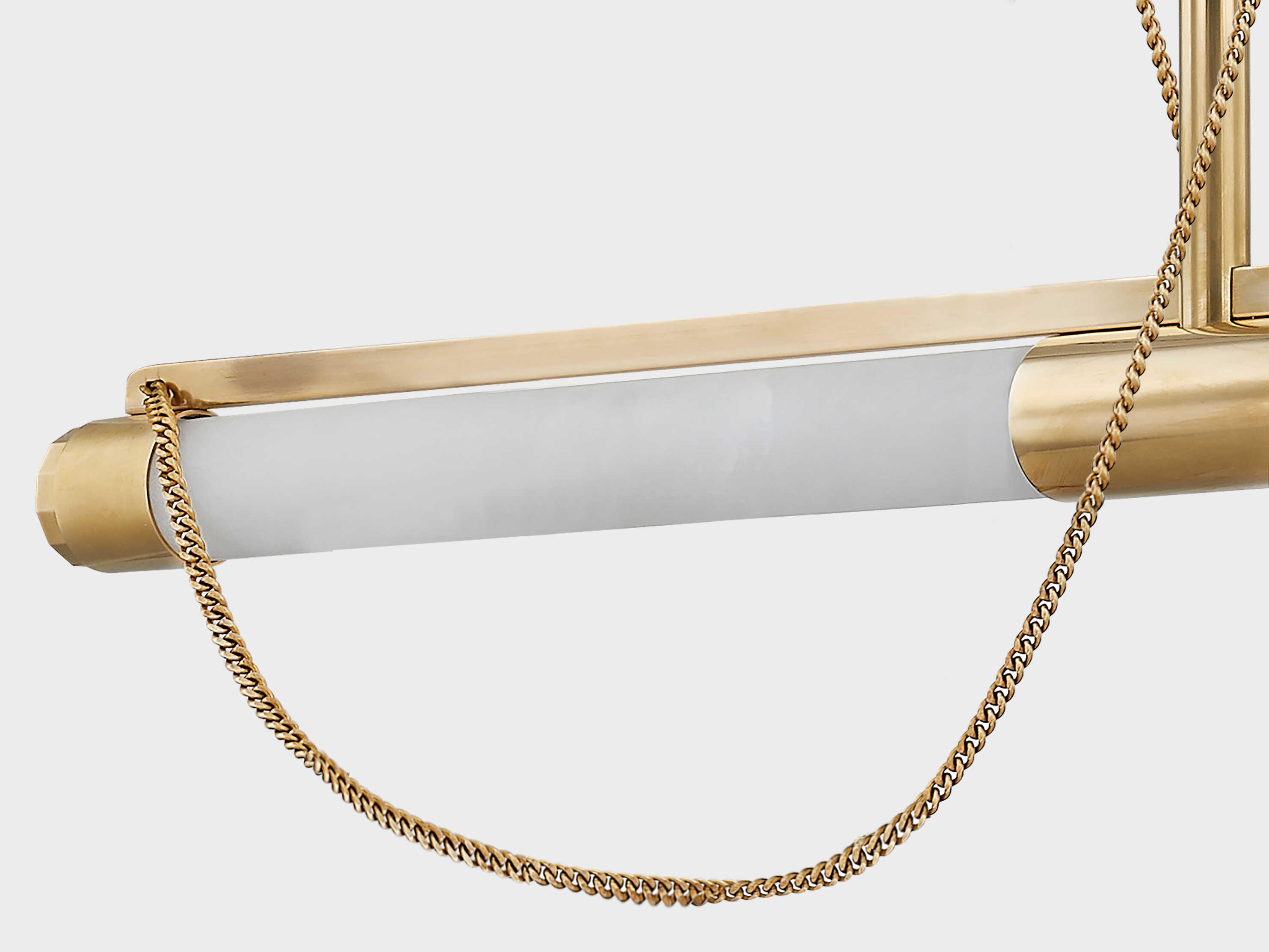 Corbett Lighting Lariat 2-Light Vintage Brass Linear Island Pendant