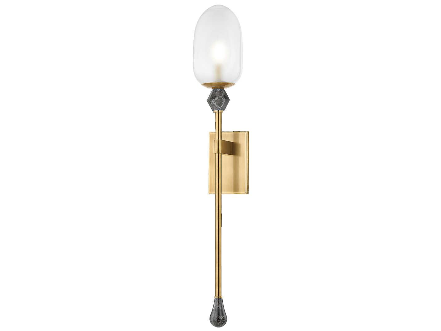 Corbett Lighting Daith 1-Light Vintage Brass Wall Sconce