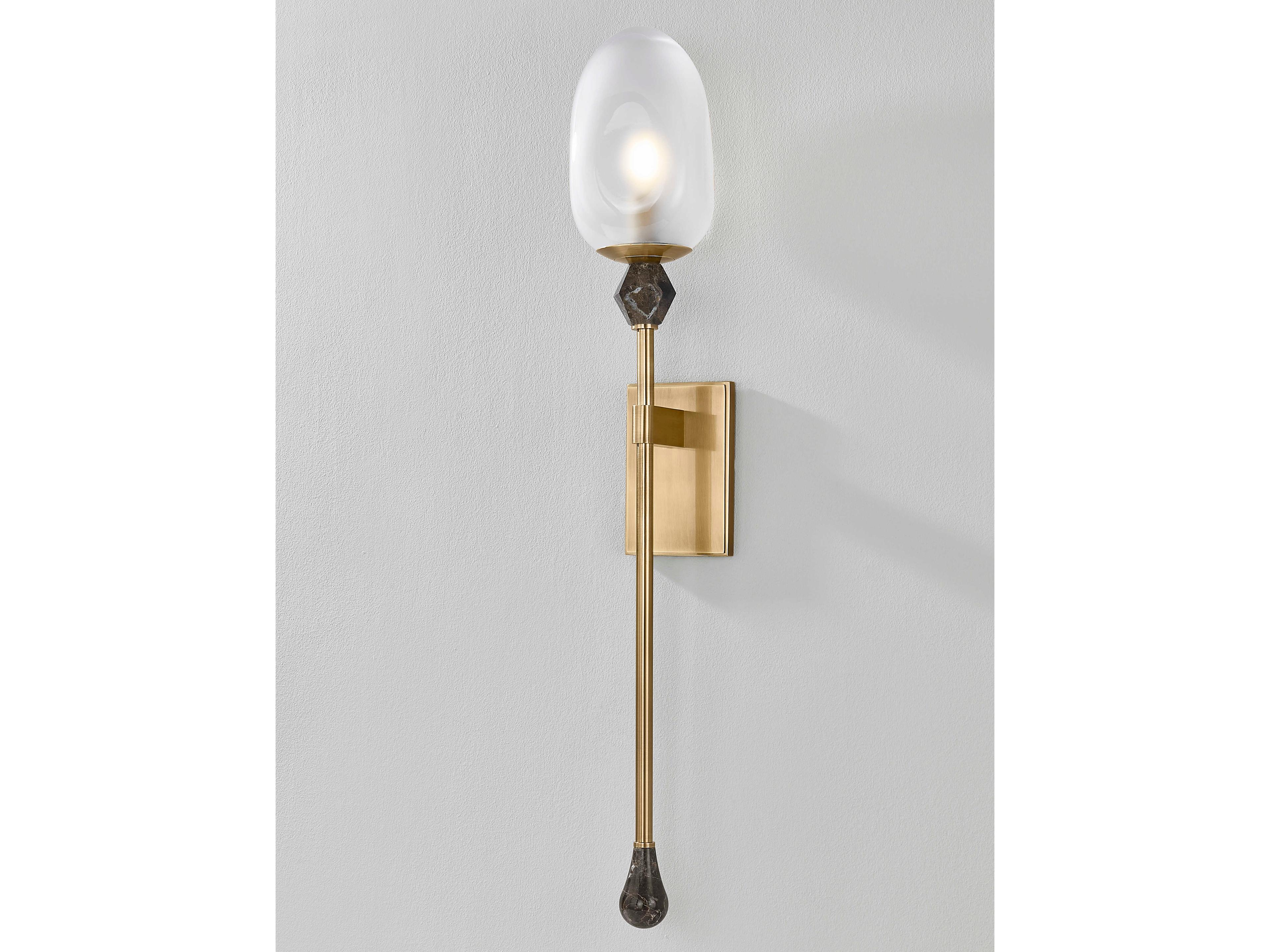 Corbett Lighting Daith 1-Light Vintage Brass Wall Sconce