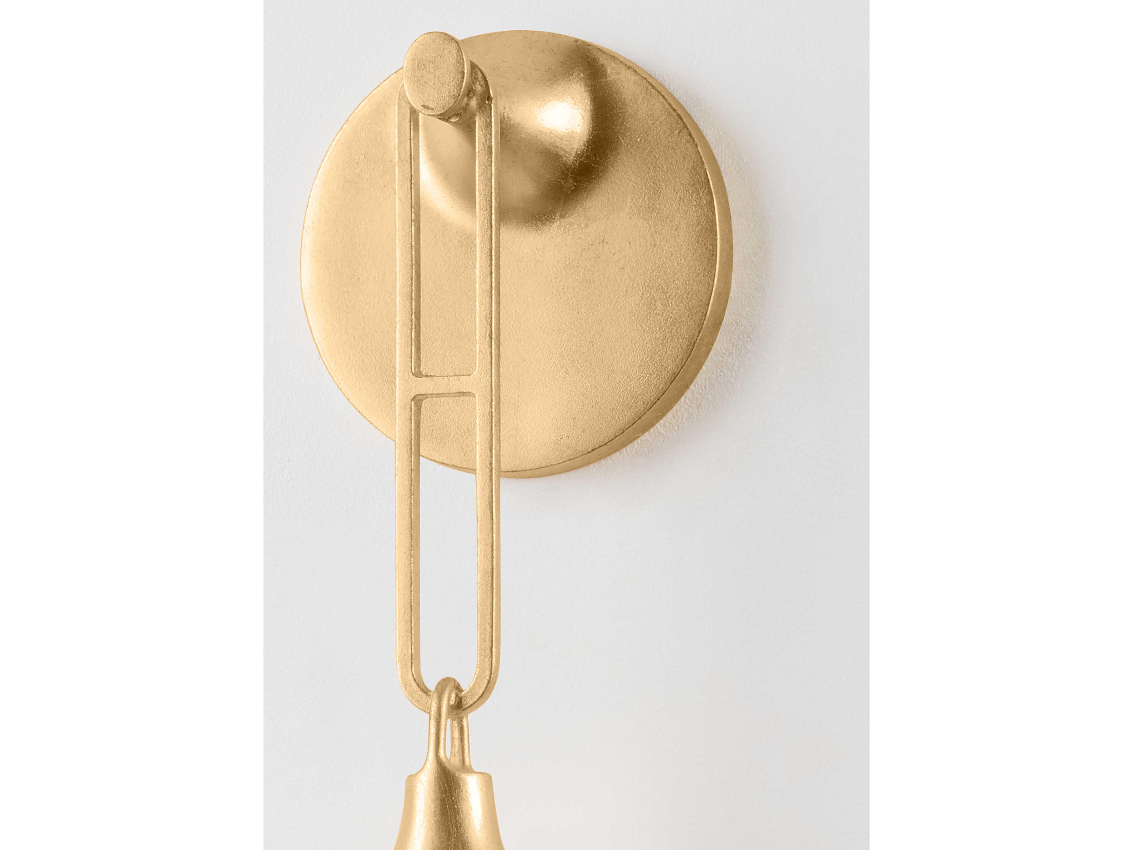 Corbett Lighting Riviere 1-Light Vintage Gold Leaf Brass Wall Sconce