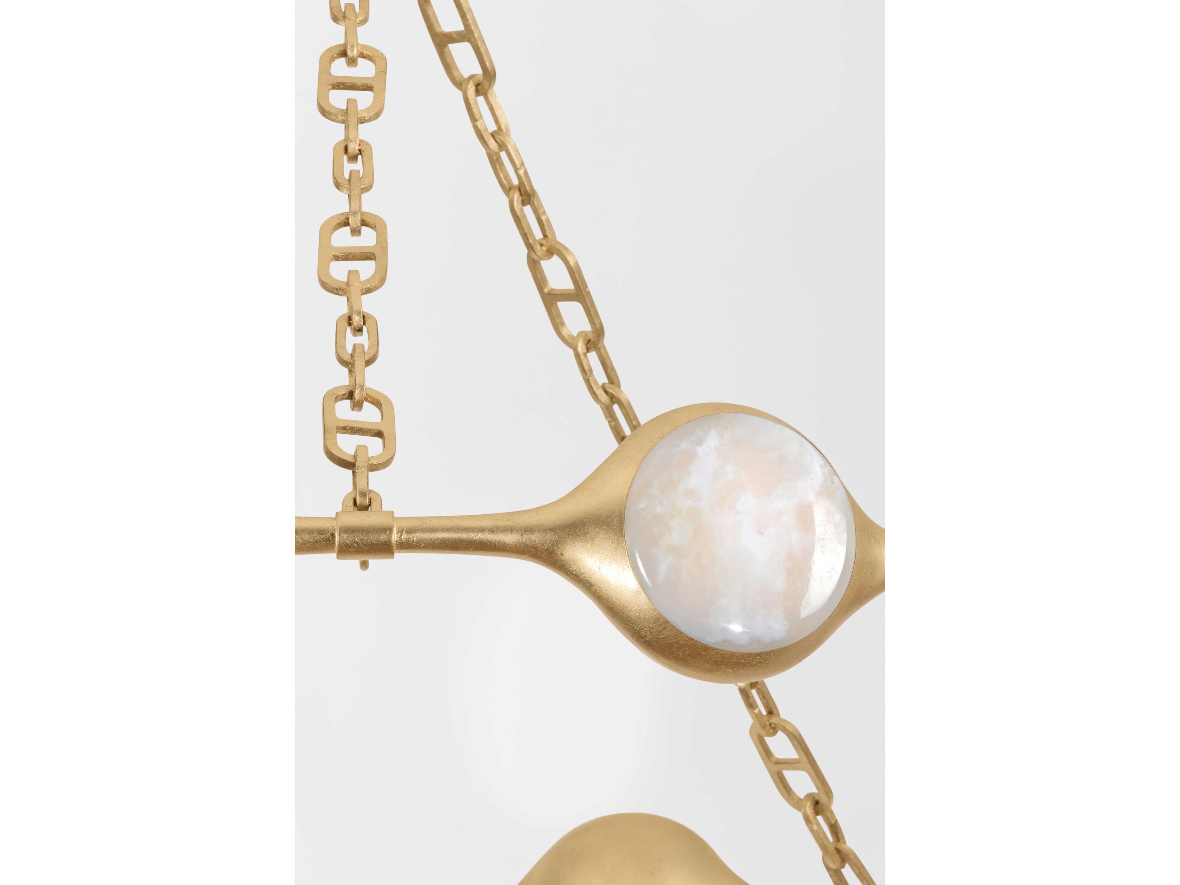 Corbett Lighting Riviere 10-Light Vintage Gold Leaf Round Chandelier