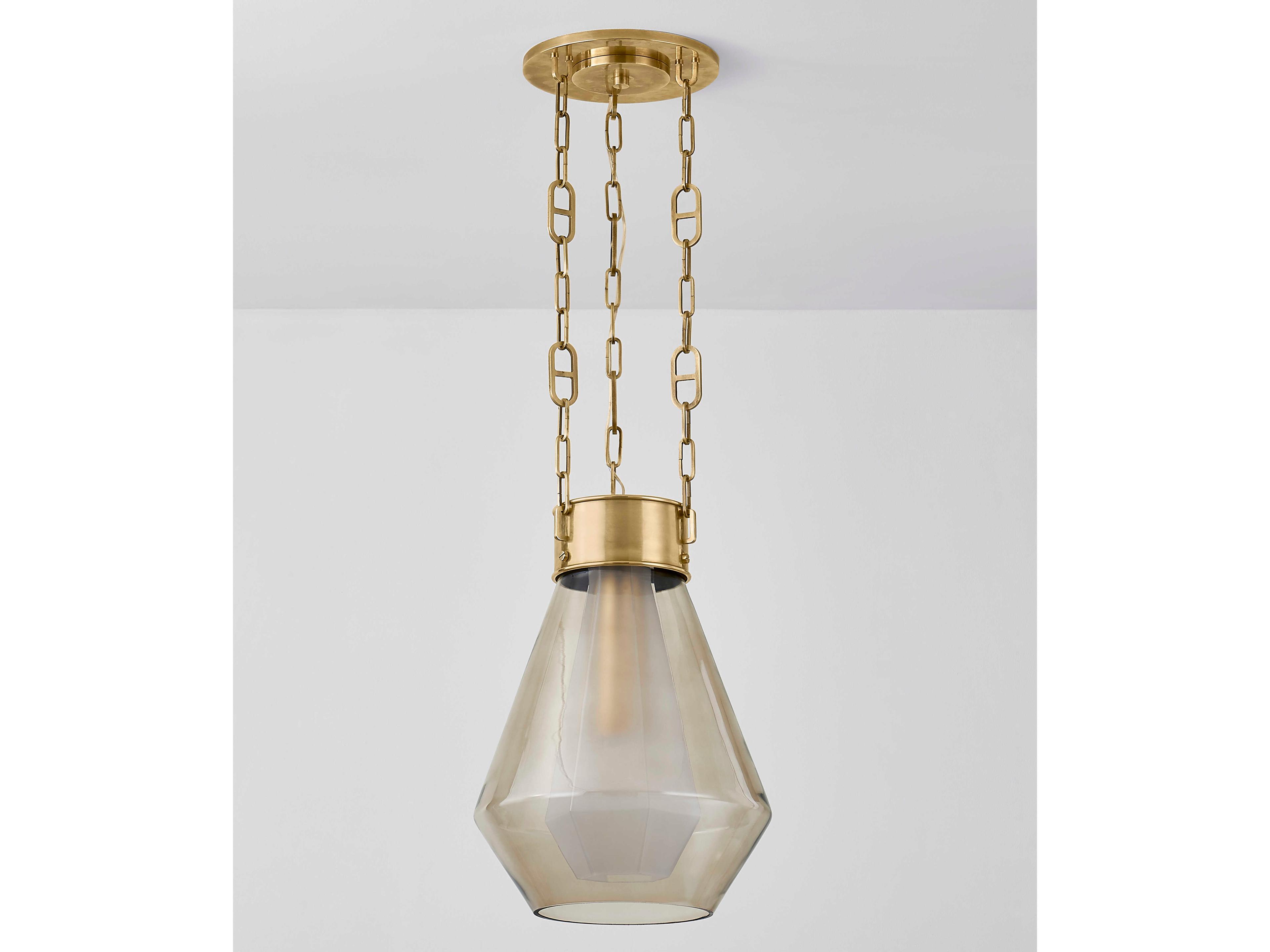 Corbett Lighting Tragus 1-Light Vintage Brass Pendant