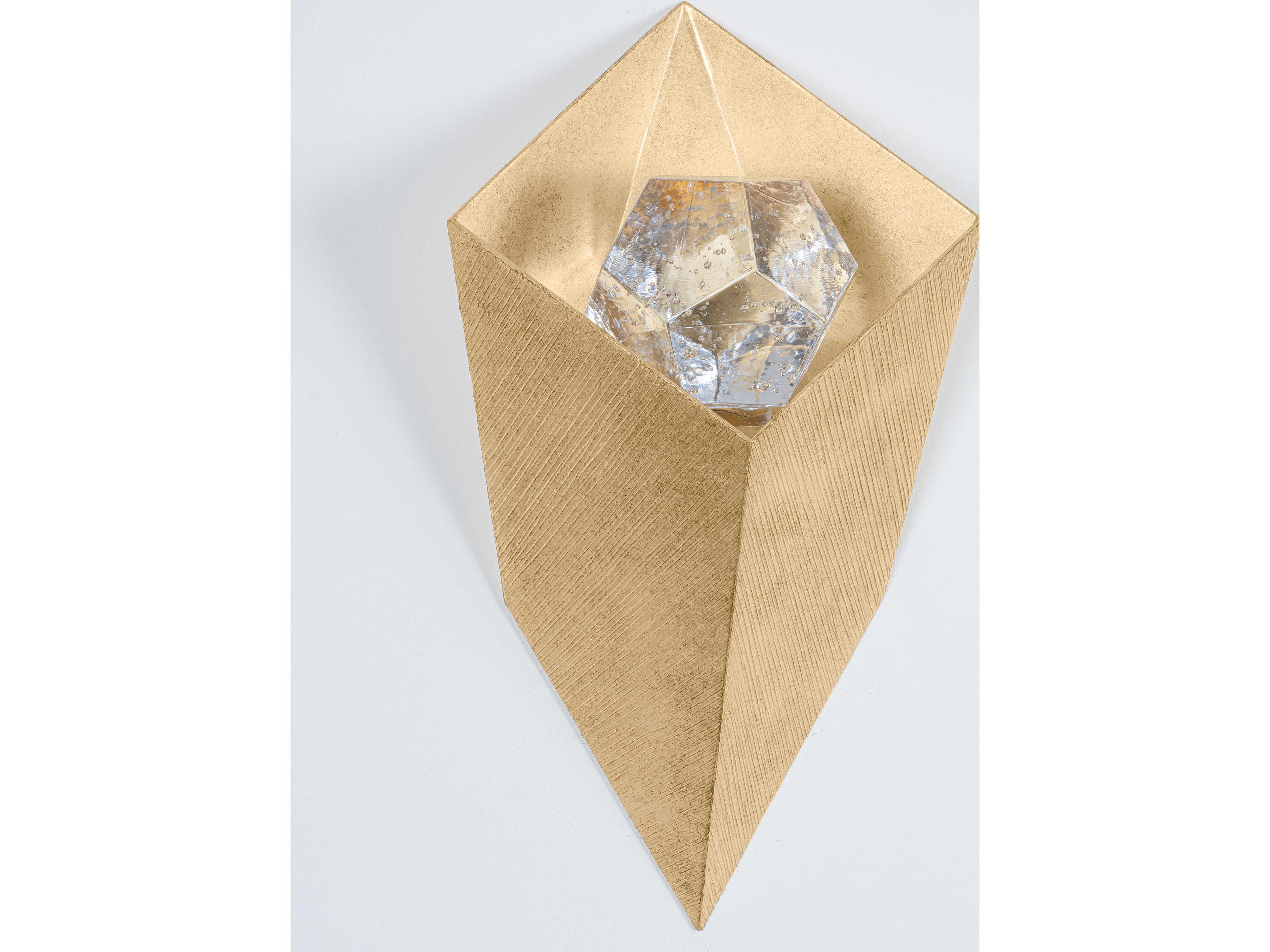 Corbett Lighting 1-Light Vintage Gold Leaf Wall Sconce