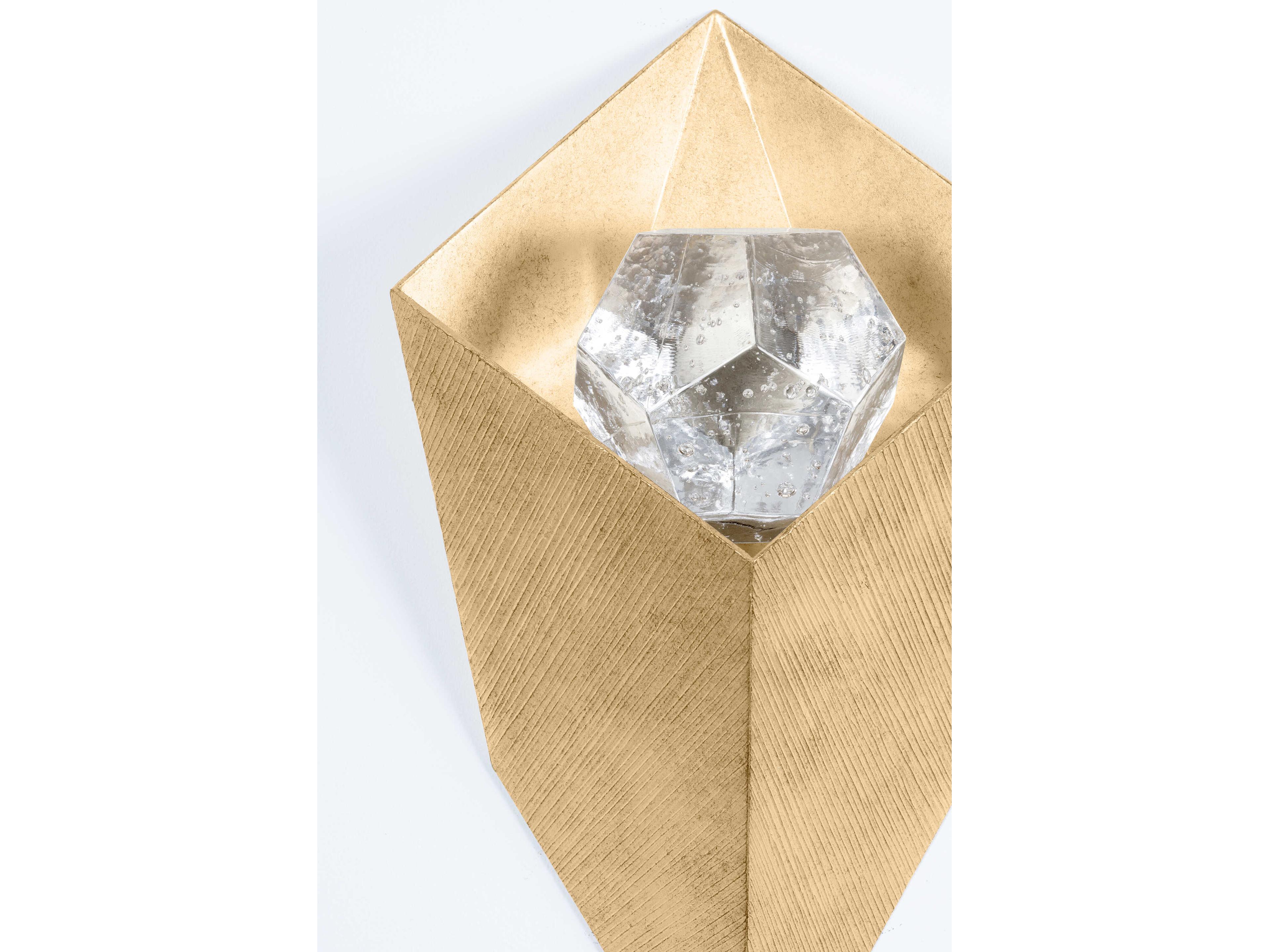 Corbett Lighting 1-Light Vintage Gold Leaf Wall Sconce