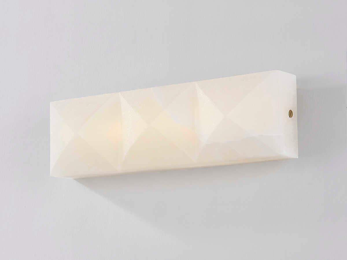 Corbett Lighting Gypsum 1-Light Vintage Brass White Wall Sconce