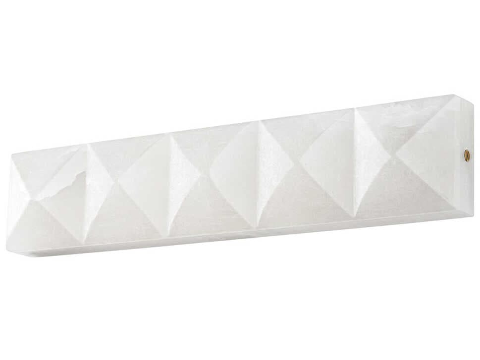 Corbett Lighting Gypsum 1-Light Vintage Brass White Wall Sconce