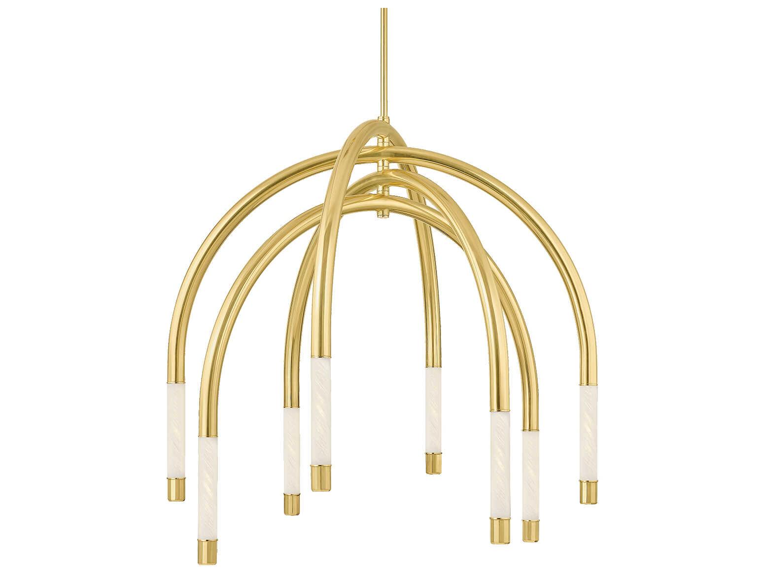 Corbett Lighting Zeme 8-Light Vintage Polished Brass Chandelier