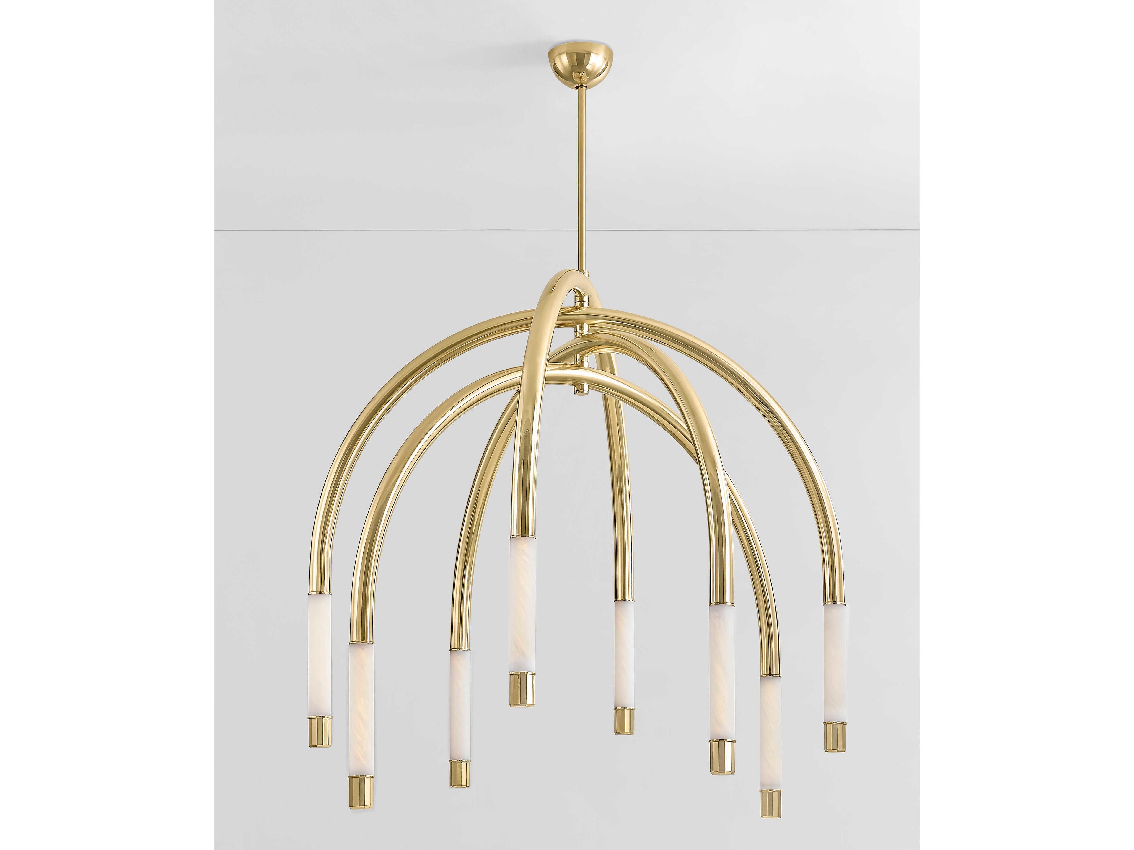 Corbett Lighting Zeme 8-Light Vintage Polished Brass Chandelier