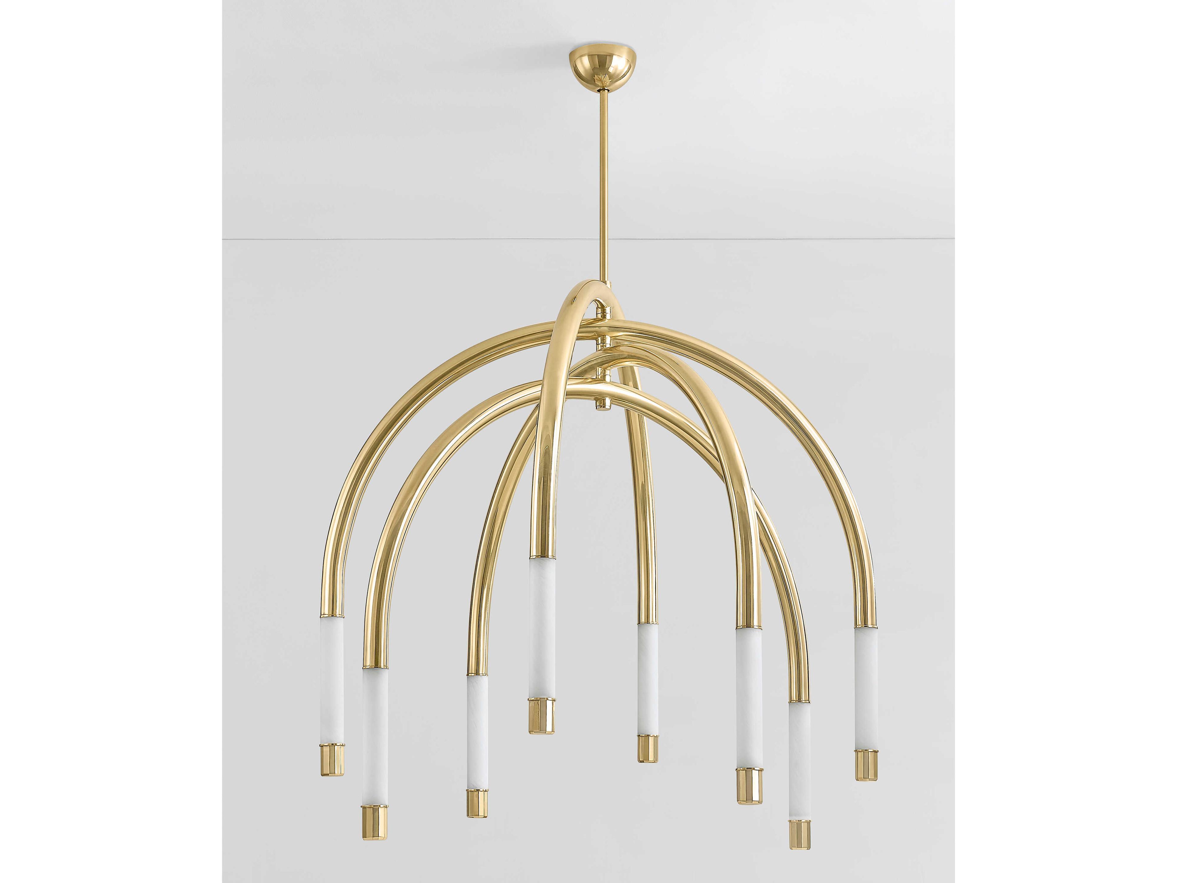 Corbett Lighting Zeme 8-Light Vintage Polished Brass Chandelier