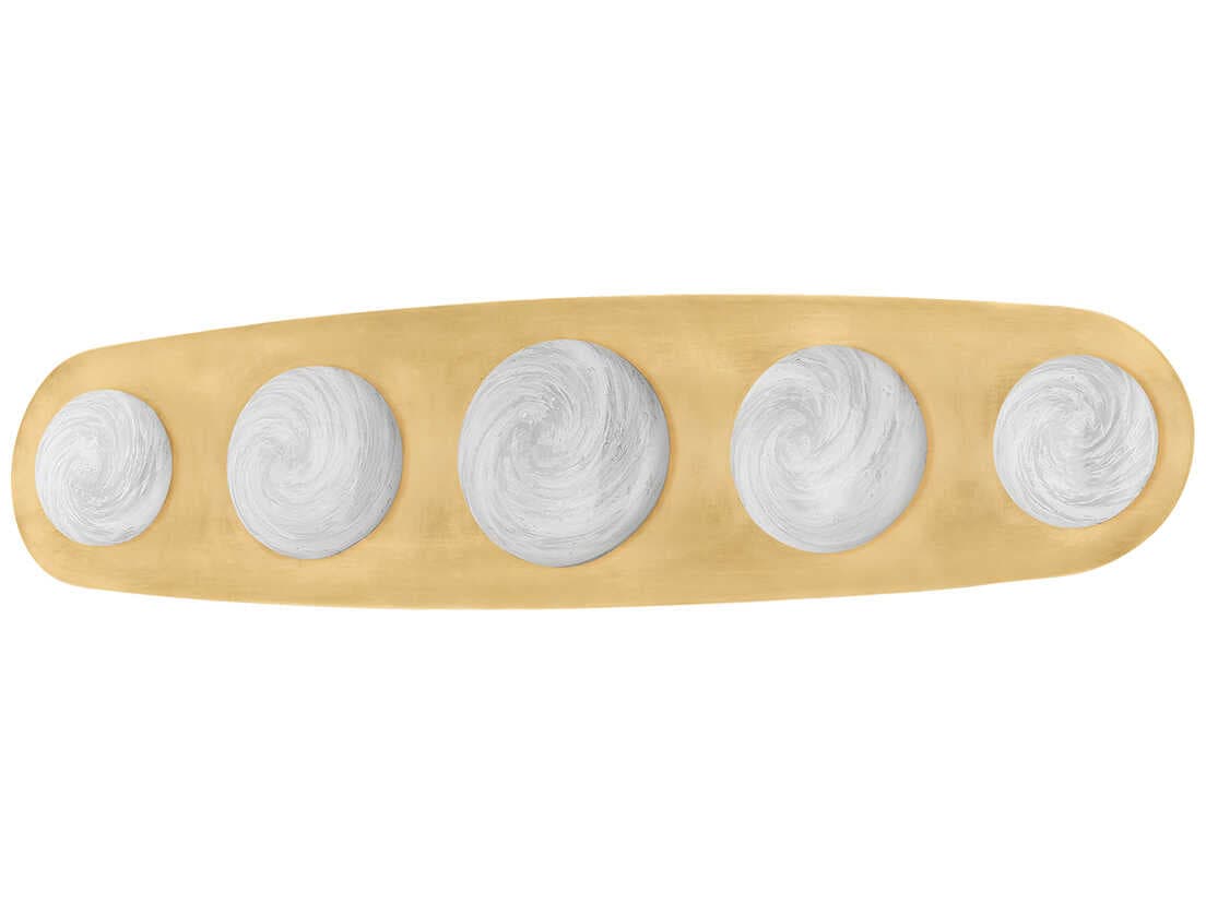 Corbett Lighting Bezel 5-Light Vintage Brass Wall Sconce