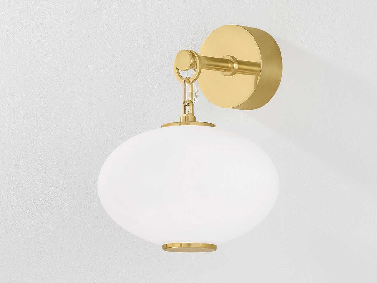 Corbett Lighting Nephele 1-Light Vintage Polished Brass Wall Sconce