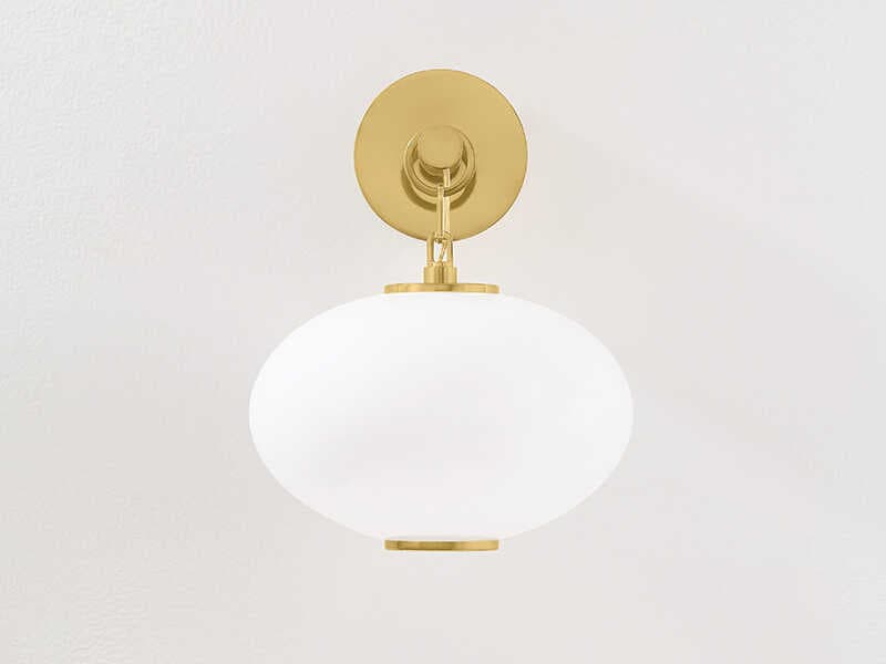 Corbett Lighting Nephele 1-Light Vintage Polished Brass Wall Sconce