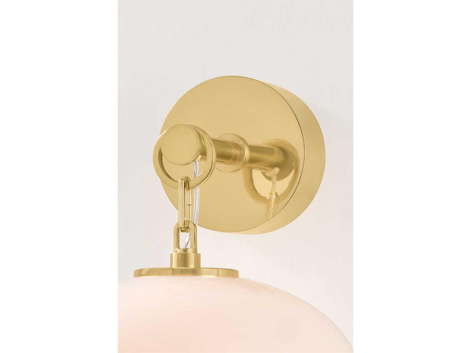 Corbett Lighting Nephele 1-Light Vintage Polished Brass Wall Sconce