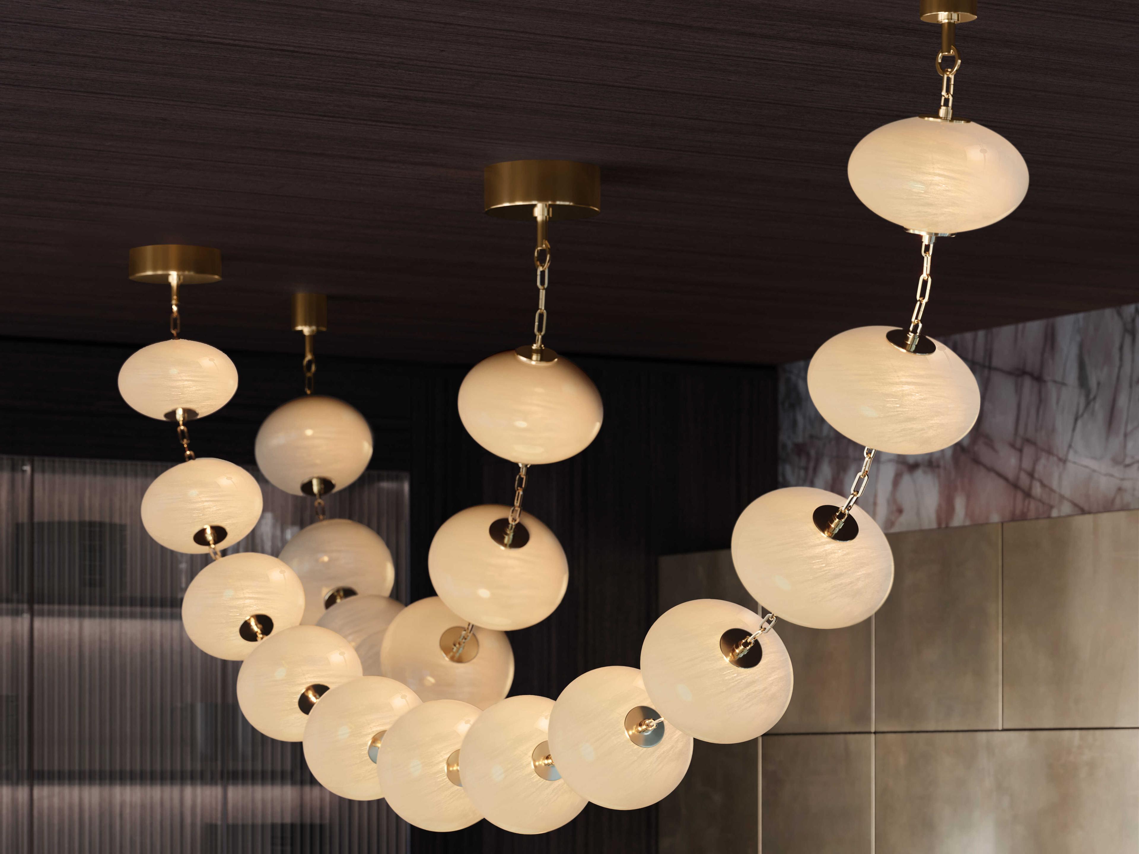 Corbett Lighting Nephele 12-Light Vintage Polished Brass Chandelier