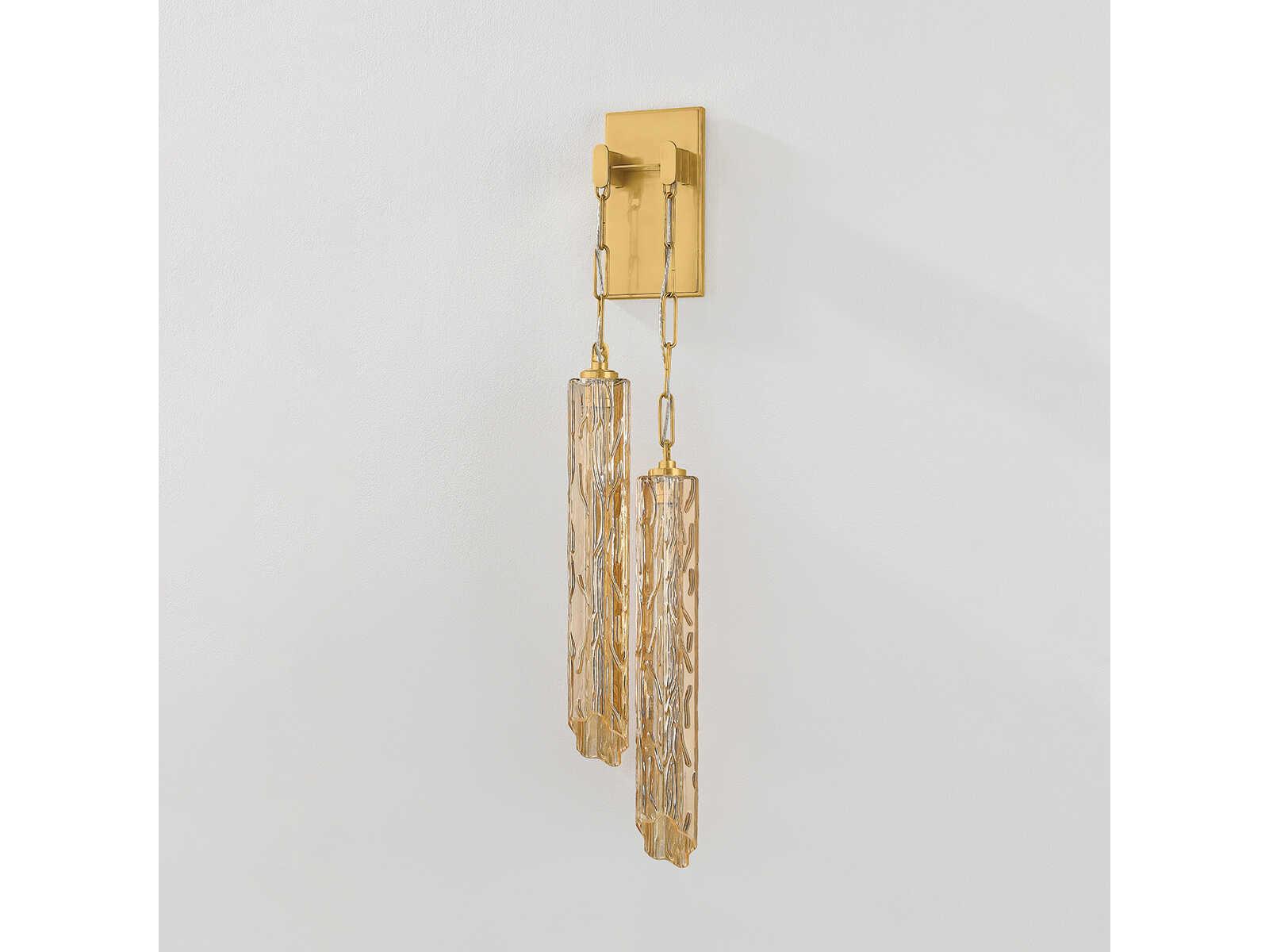 Corbett Lighting Malaga 2-Light Vintage Brass Wall Sconce