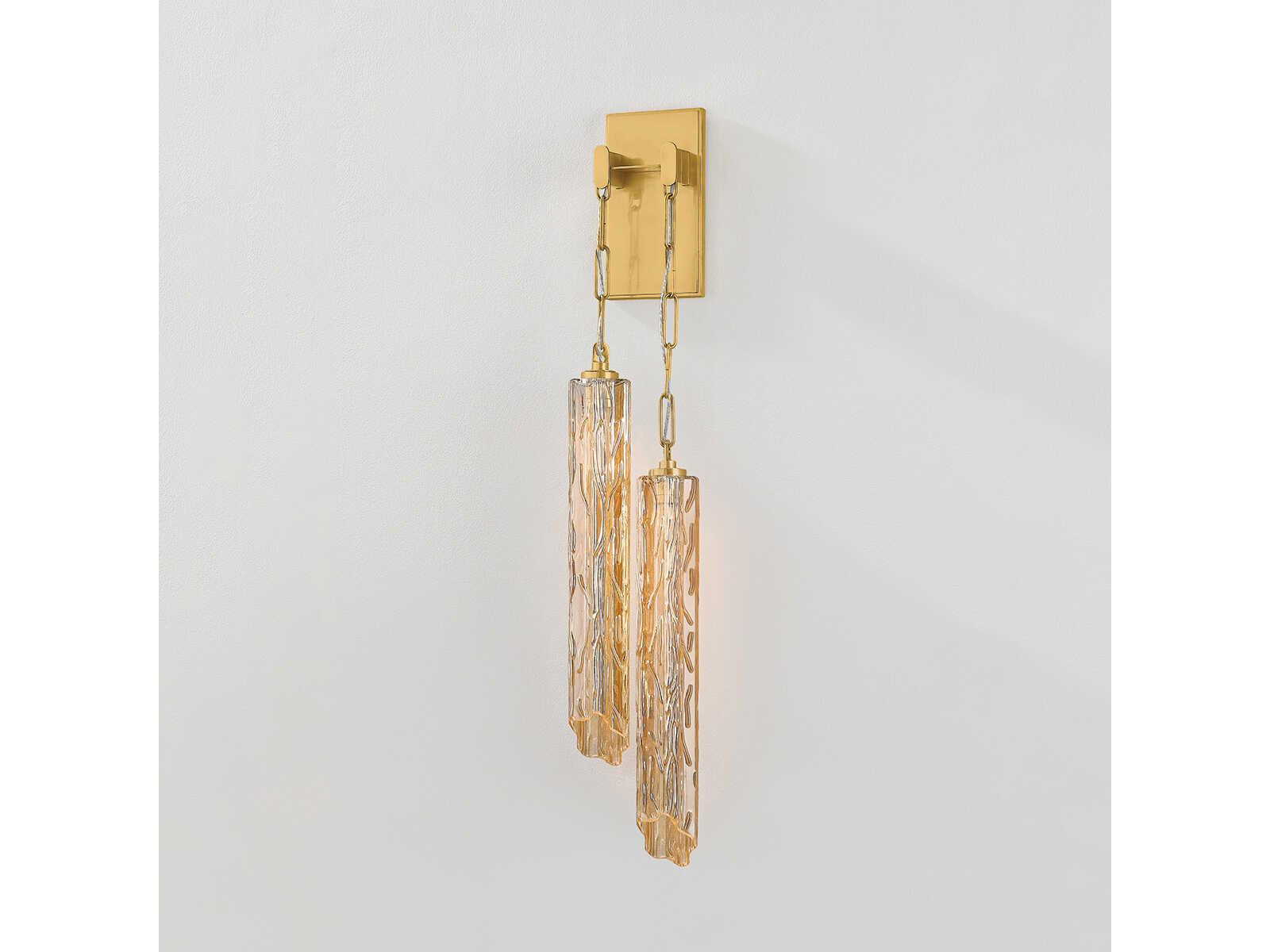 Corbett Lighting Malaga 2-Light Vintage Brass Wall Sconce