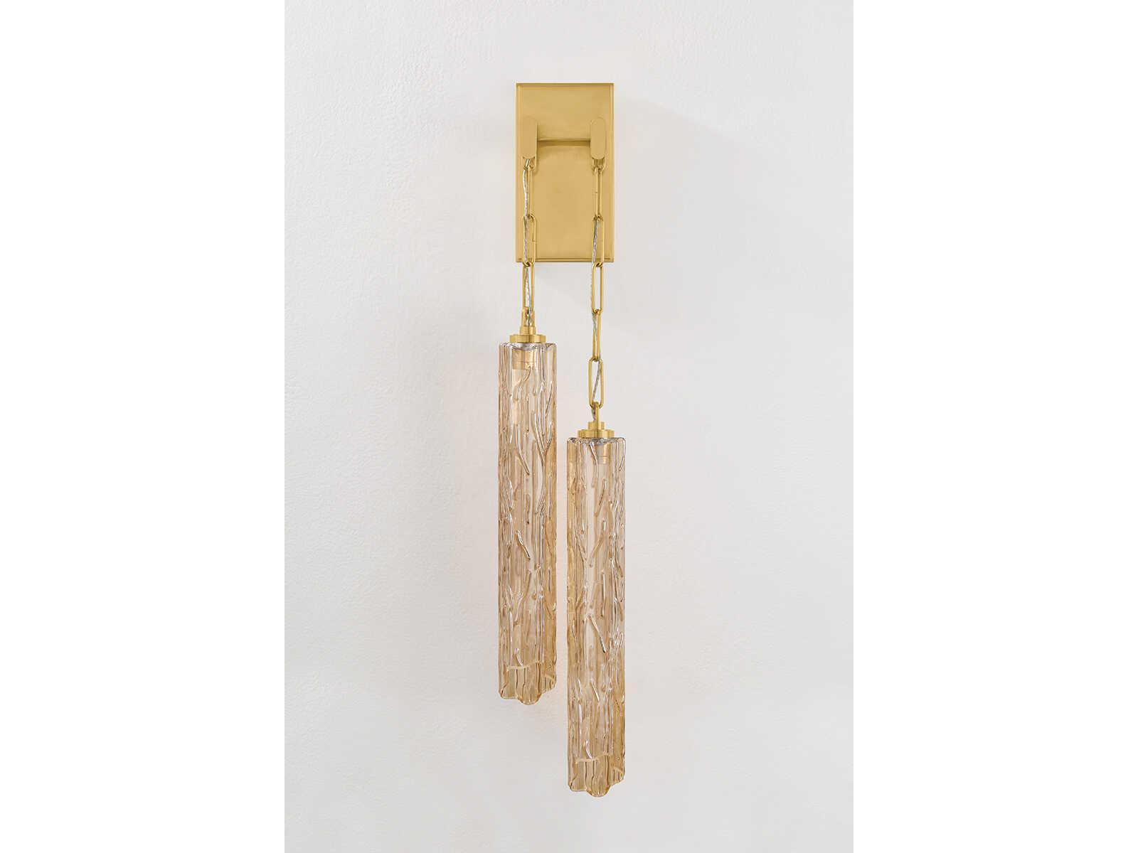 Corbett Lighting Malaga 2-Light Vintage Brass Wall Sconce