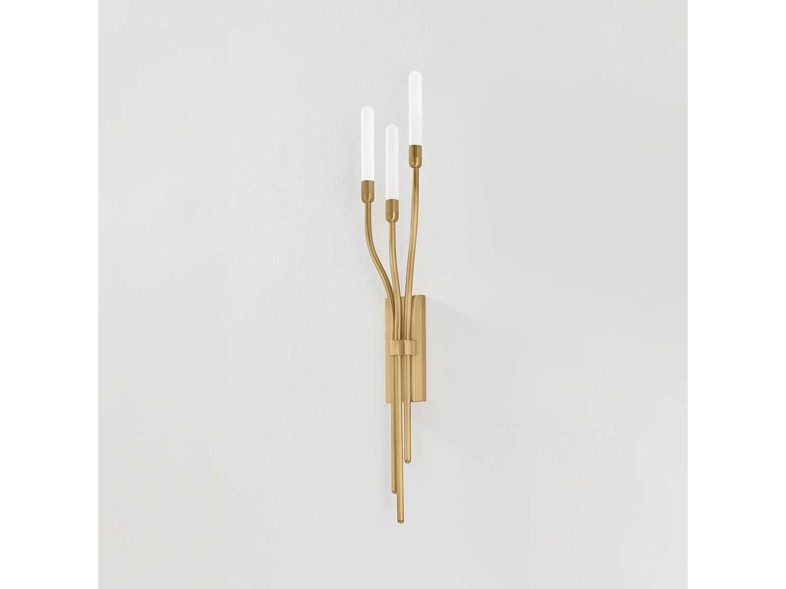 Corbett Lighting Amalthea 3-Light Vintage Brass Wall Sconce