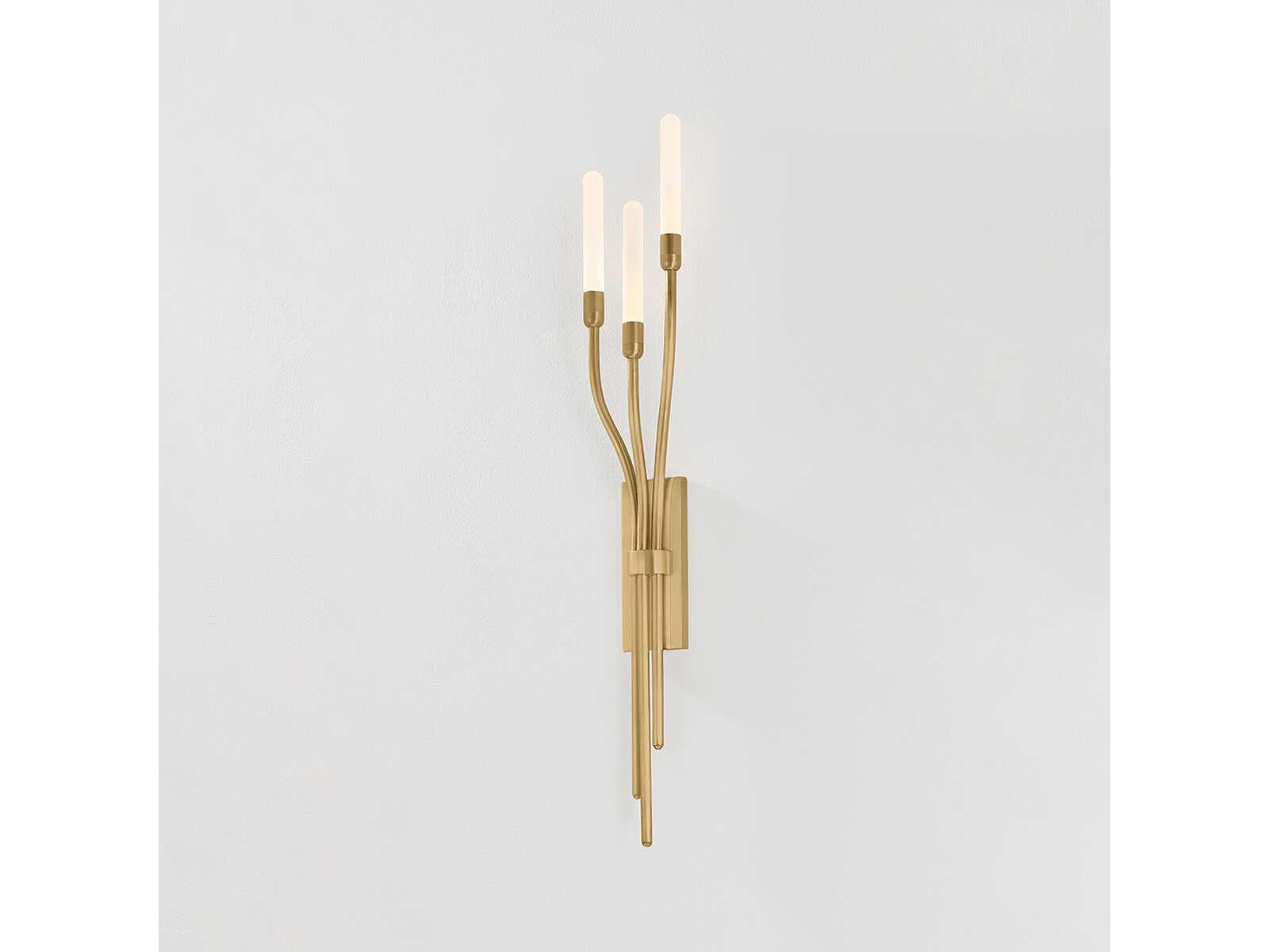 Corbett Lighting Amalthea 3-Light Vintage Brass Wall Sconce