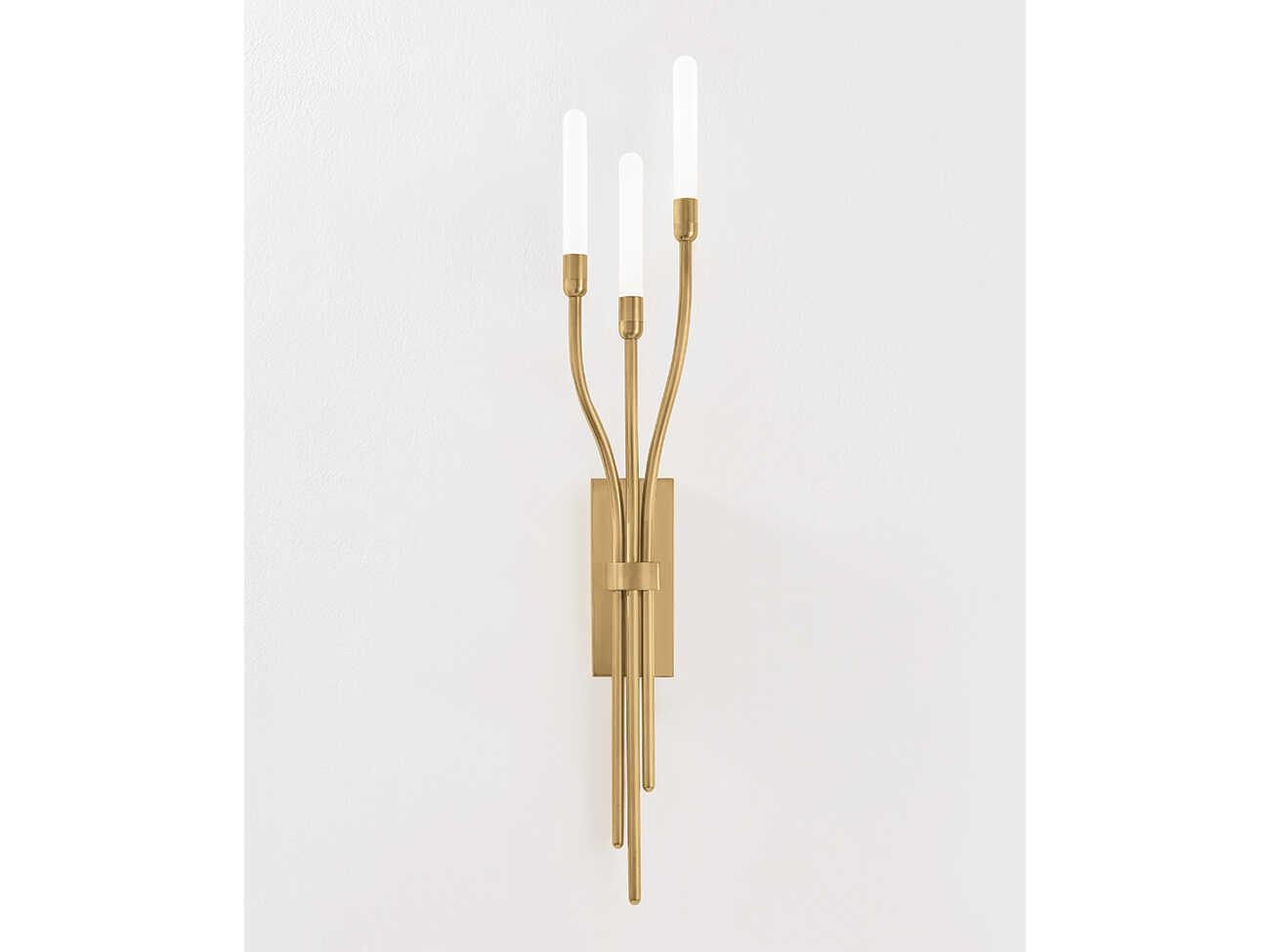 Corbett Lighting Amalthea 3-Light Vintage Brass Wall Sconce