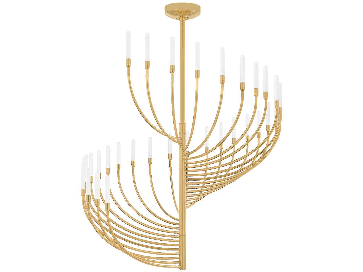 Corbett Lighting Amalthea 32-Light Vintage Brass Tiered Chandelier