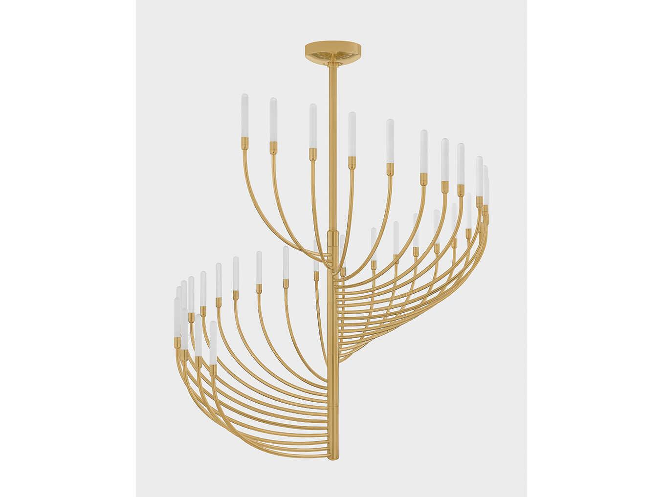 Corbett Lighting Amalthea 32-Light Vintage Brass Tiered Chandelier