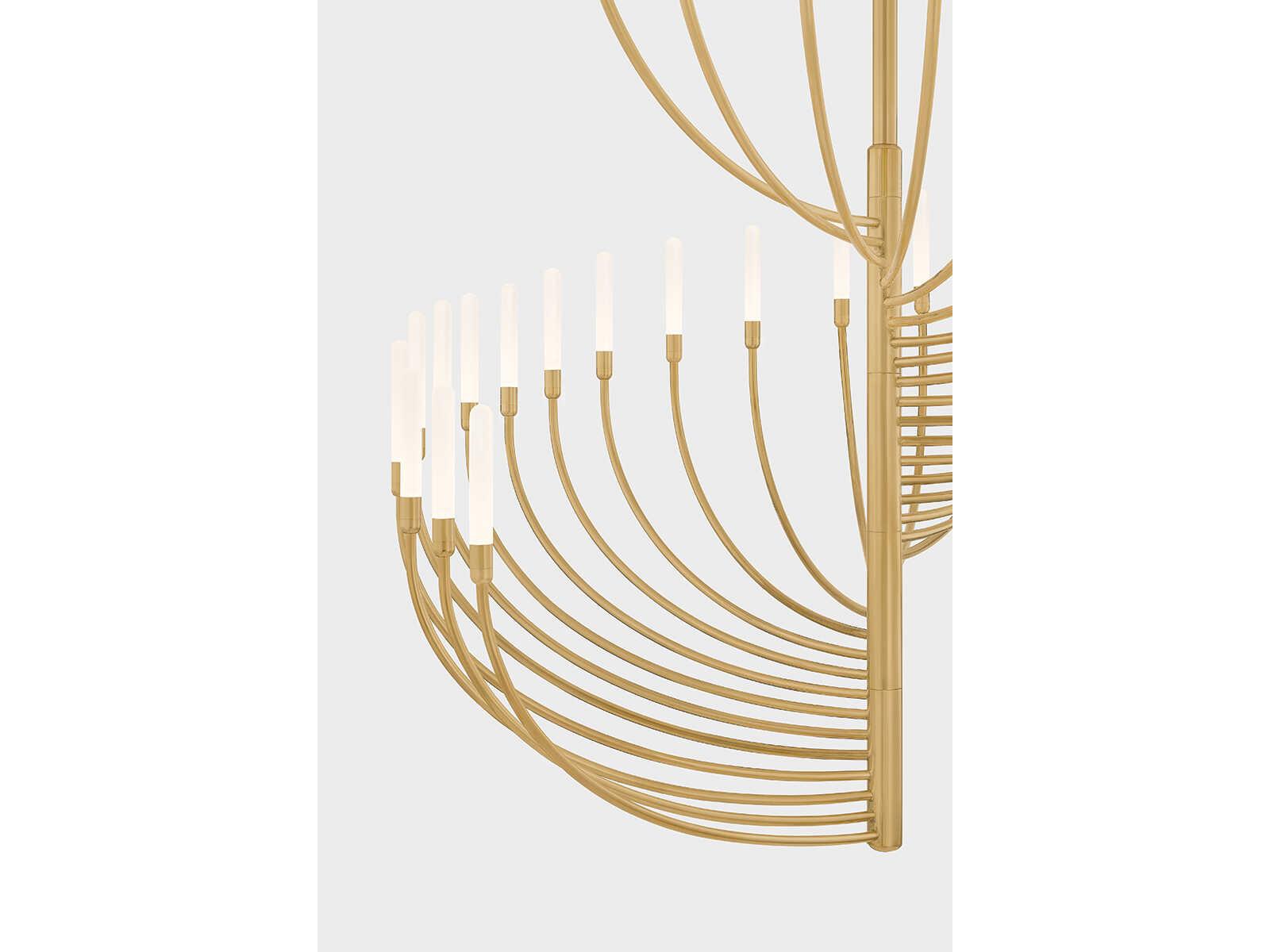 Corbett Lighting Amalthea 32-Light Vintage Brass Tiered Chandelier