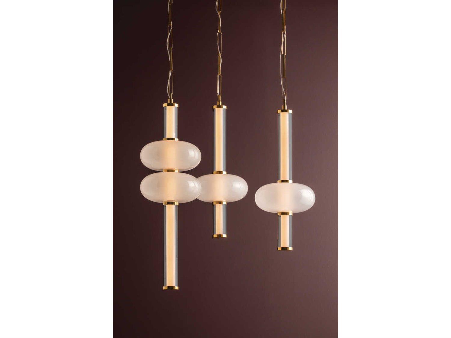 Corbett Lighting Corbin 3-Light Vintage Brass Cylinder Chandelier