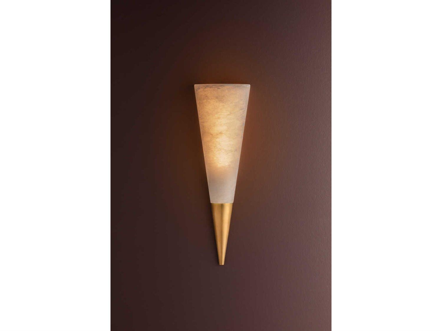 Corbett Lighting Fion 1-Light Vintage Brass Wall Sconce