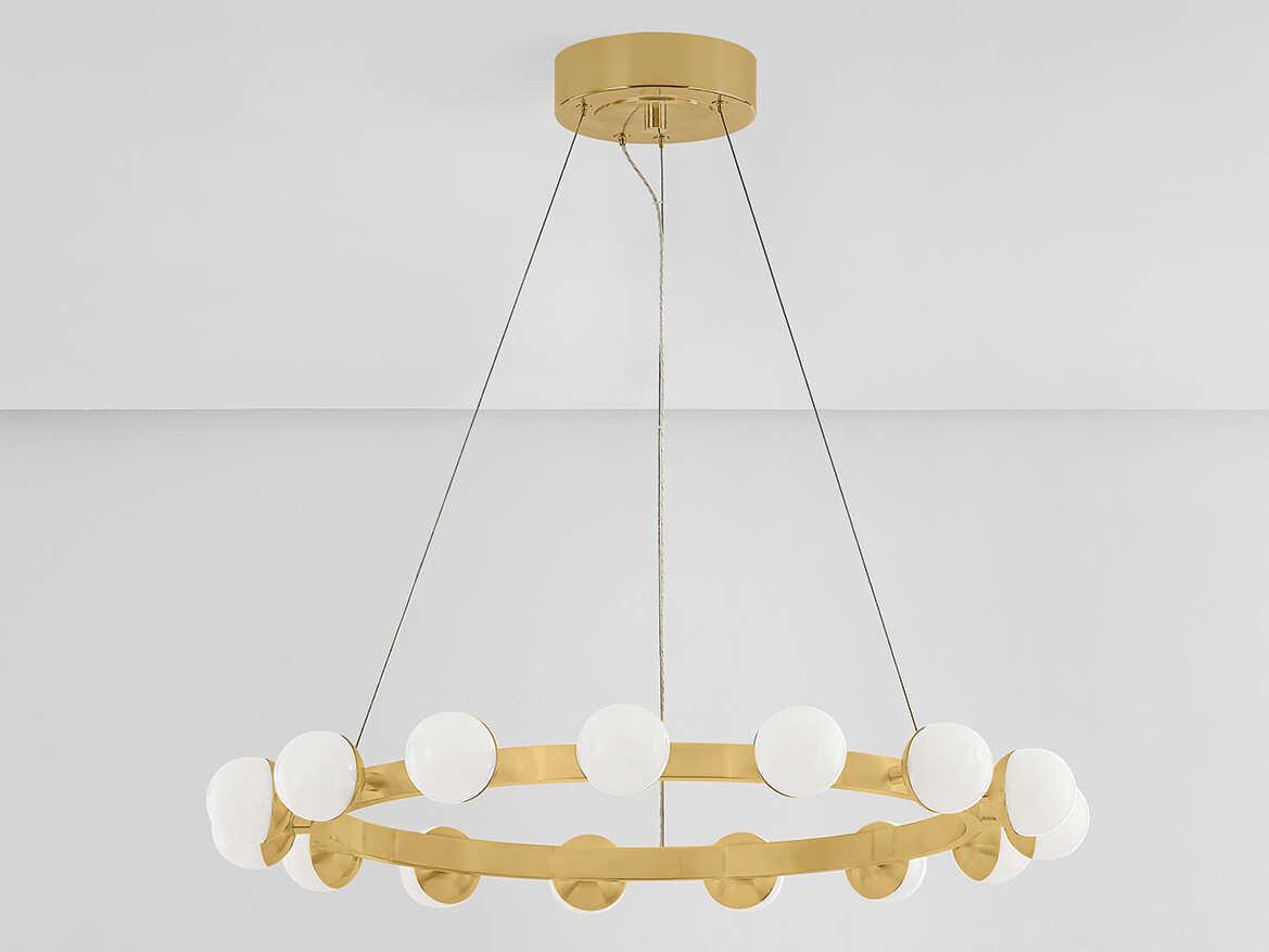 Corbett Lighting Linus 15-Light Vintage Brass Globe Chandelier