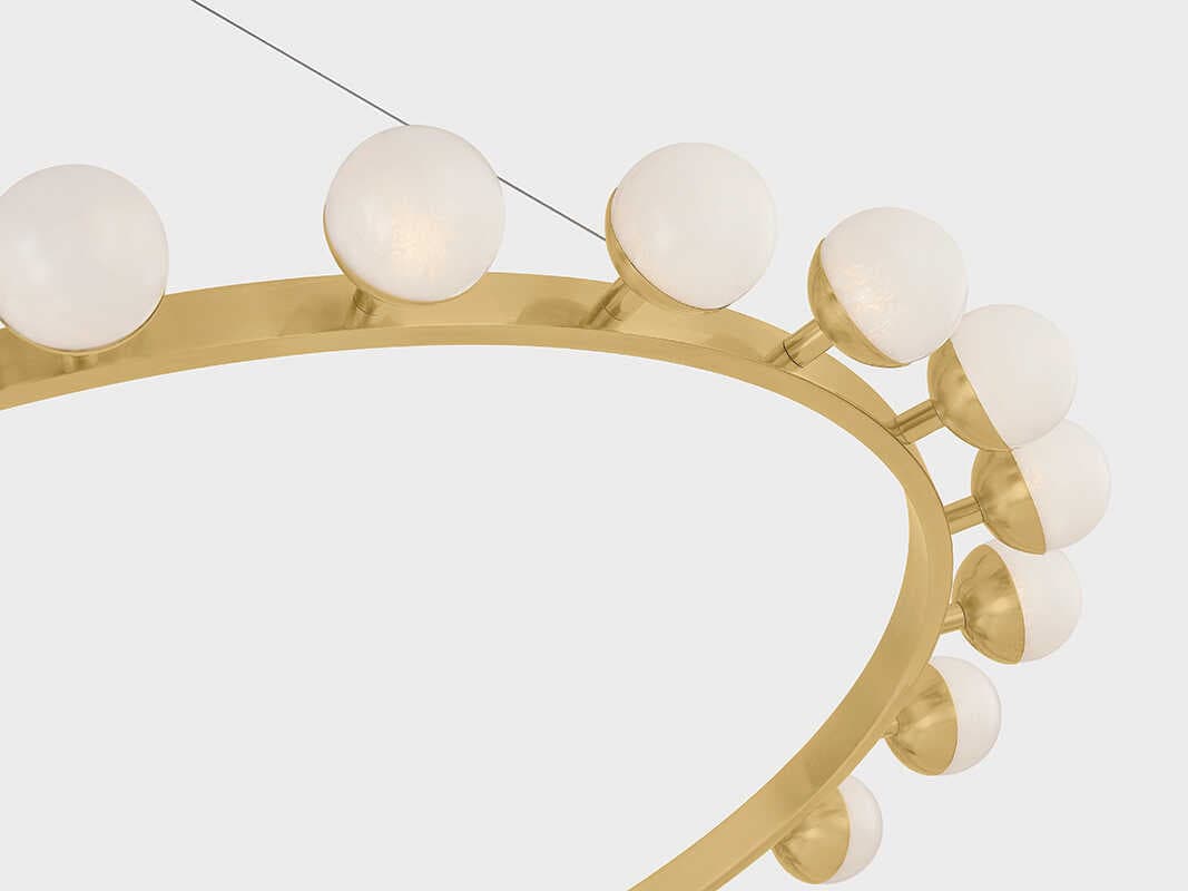 Corbett Lighting Linus 24-Light Vintage Brass Globe Chandelier