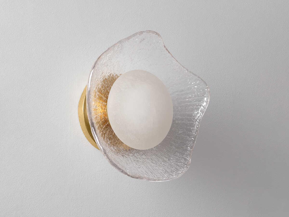 Corbett Lighting Almandine 1-Light Vintage Gold Leaf Wall Sconce