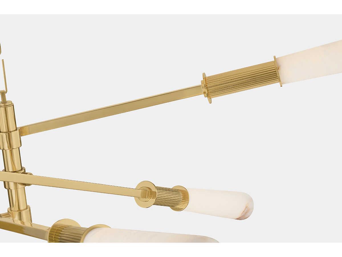 Corbett Lighting Dashiell 6-Light Vintage Polished Brass Linear Sputnik Chandelier