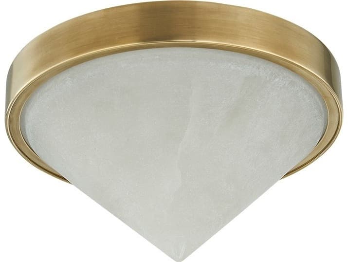 Corbett Lighting Colmar 1-Light Vintage Brass Flush Mount