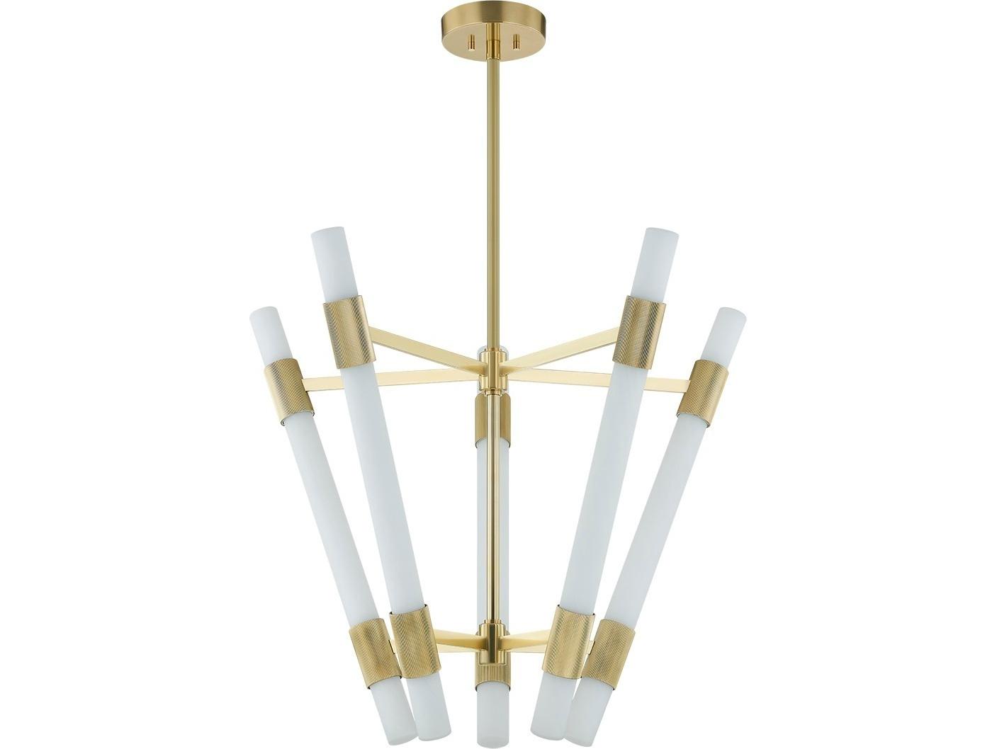 Corbett Lighting Krakow 5-Light Vintage Brass Linear Chandelier