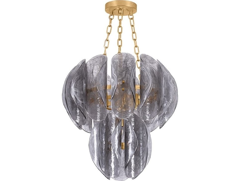 Corbett Lighting Anatase 5-Light Vintage Gold Leaf Tiered Chandelier