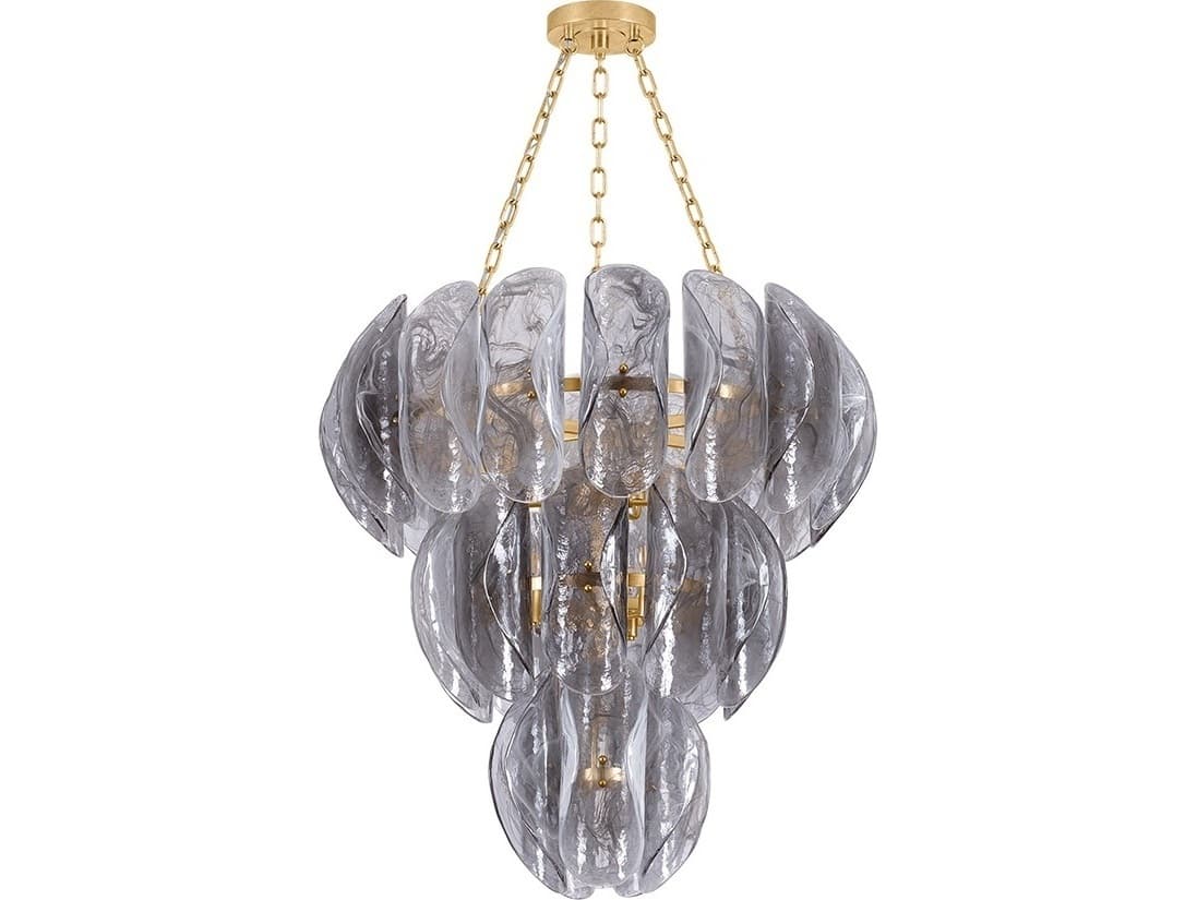 Corbett Lighting Anatase 10-Light Vintage Gold Leaf Tiered Chandelier