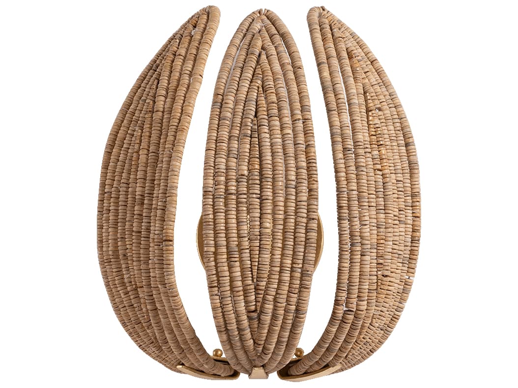 Corbett Lighting Varanasi 1-Light Vintage Gold Leaf Brown Wall Sconce