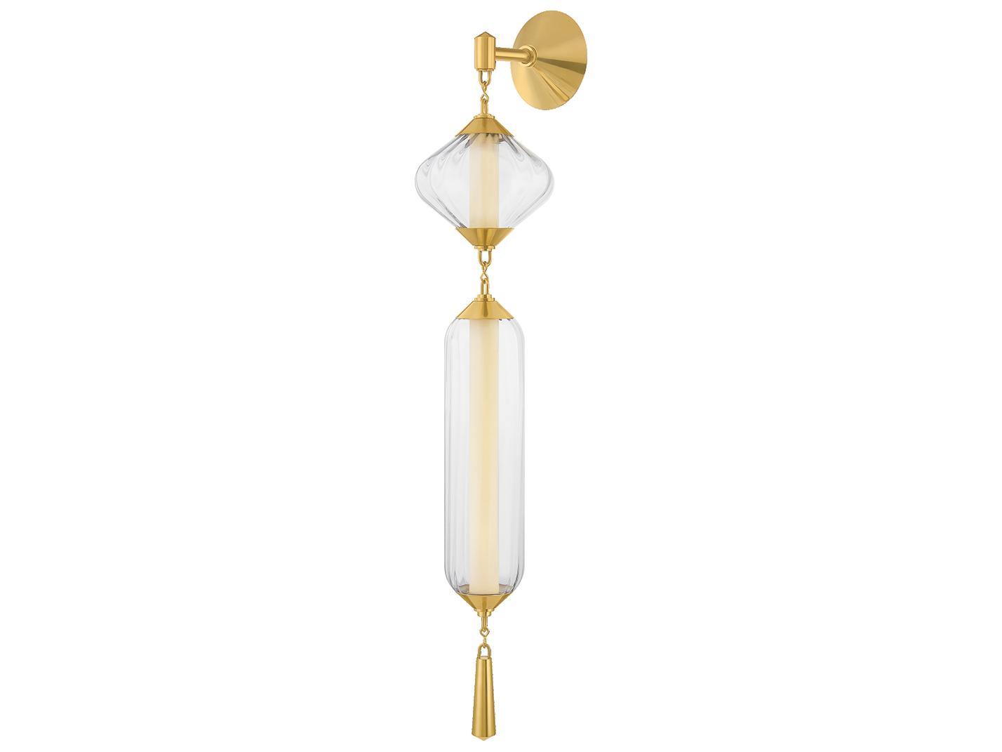 Corbett Lighting Fiorello 2-Light Vintage Polished Brass Wall Sconce