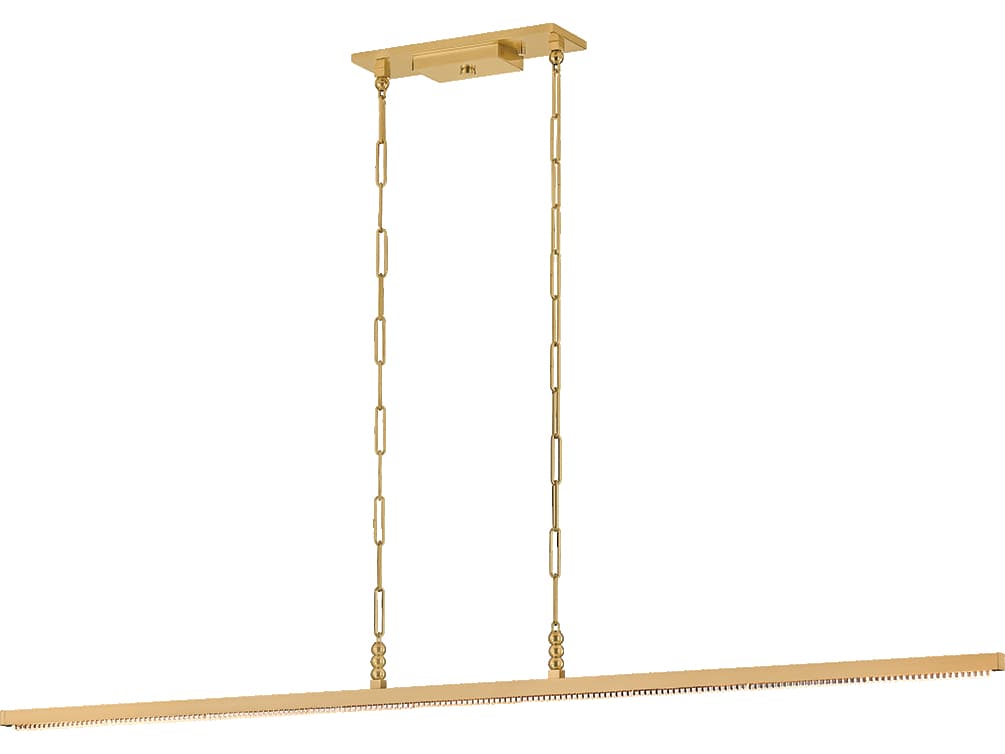 Corbett Lighting Cortina 1-Light Vintage Brass Linear Island Pendant