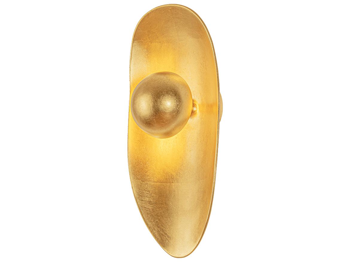 Corbett Lighting Meena 1-Light Vintage Gold Leaf Wall Sconce