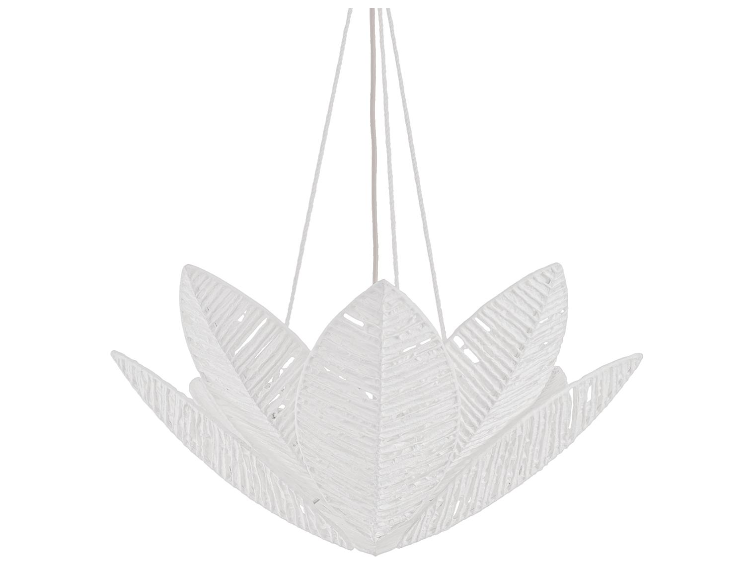 Corbett Lighting Azores 3-Light Warm Silver Leaf Bowl Pendant