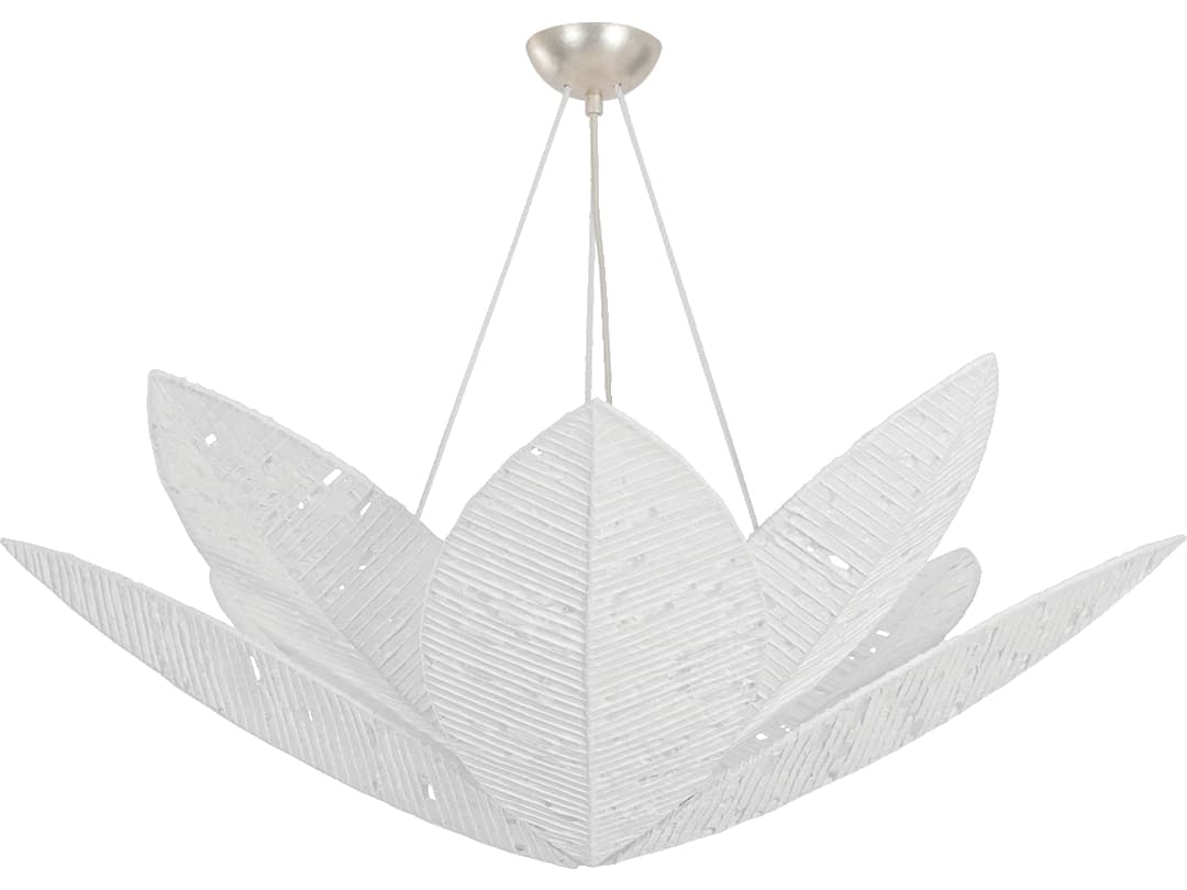 Corbett Lighting Azores 8-Light Warm Silver Leaf Bowl Pendant