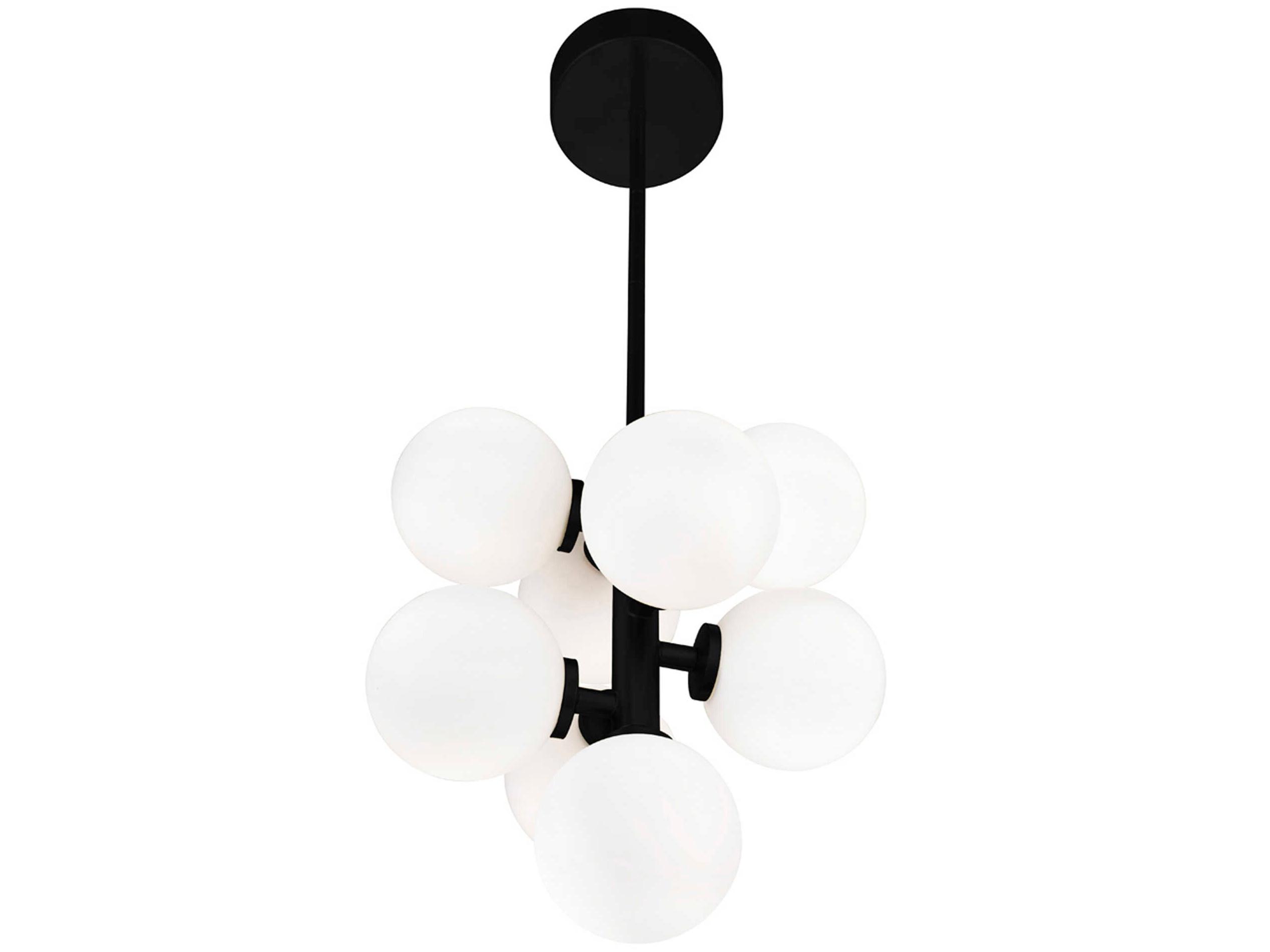 CWI Lighting Arya 8-Light Black Globe Mini Pendant