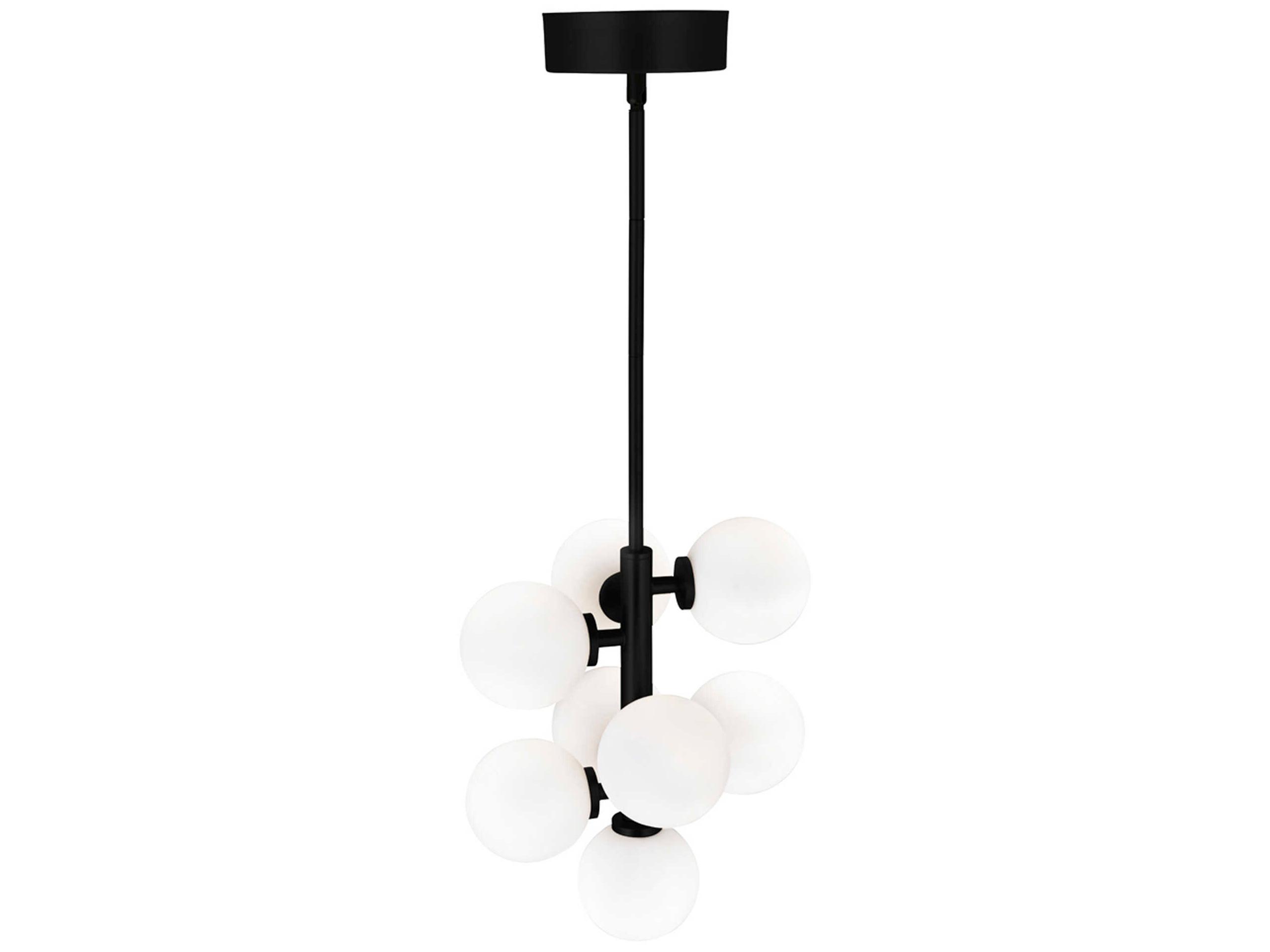 CWI Lighting Arya 8-Light Black Globe Mini Pendant